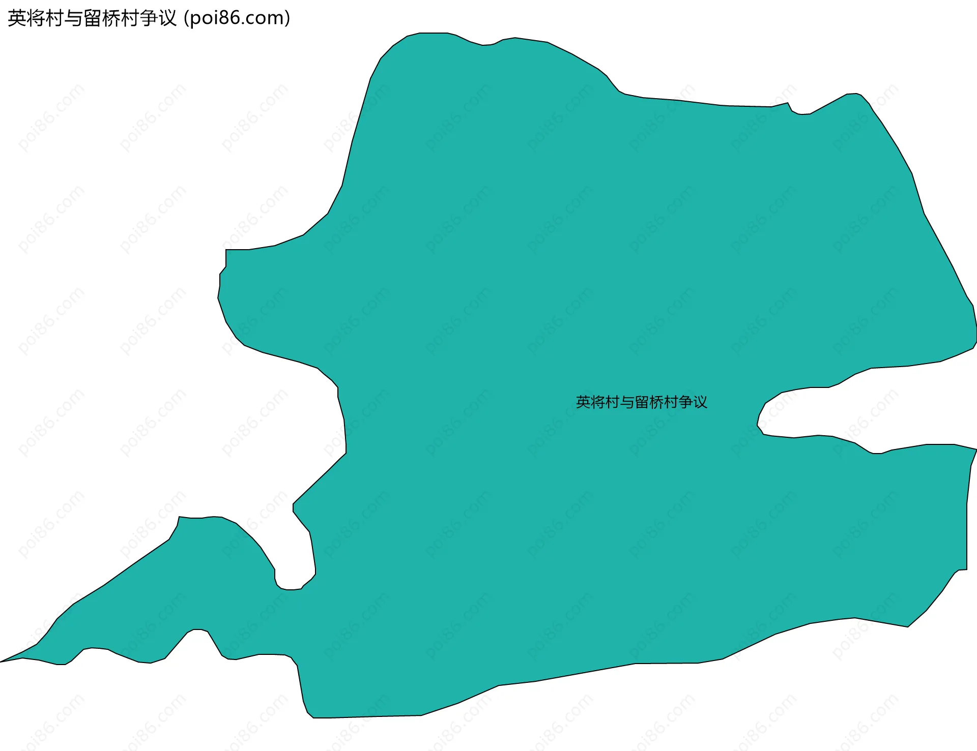 英将村与留桥村争议边界地图