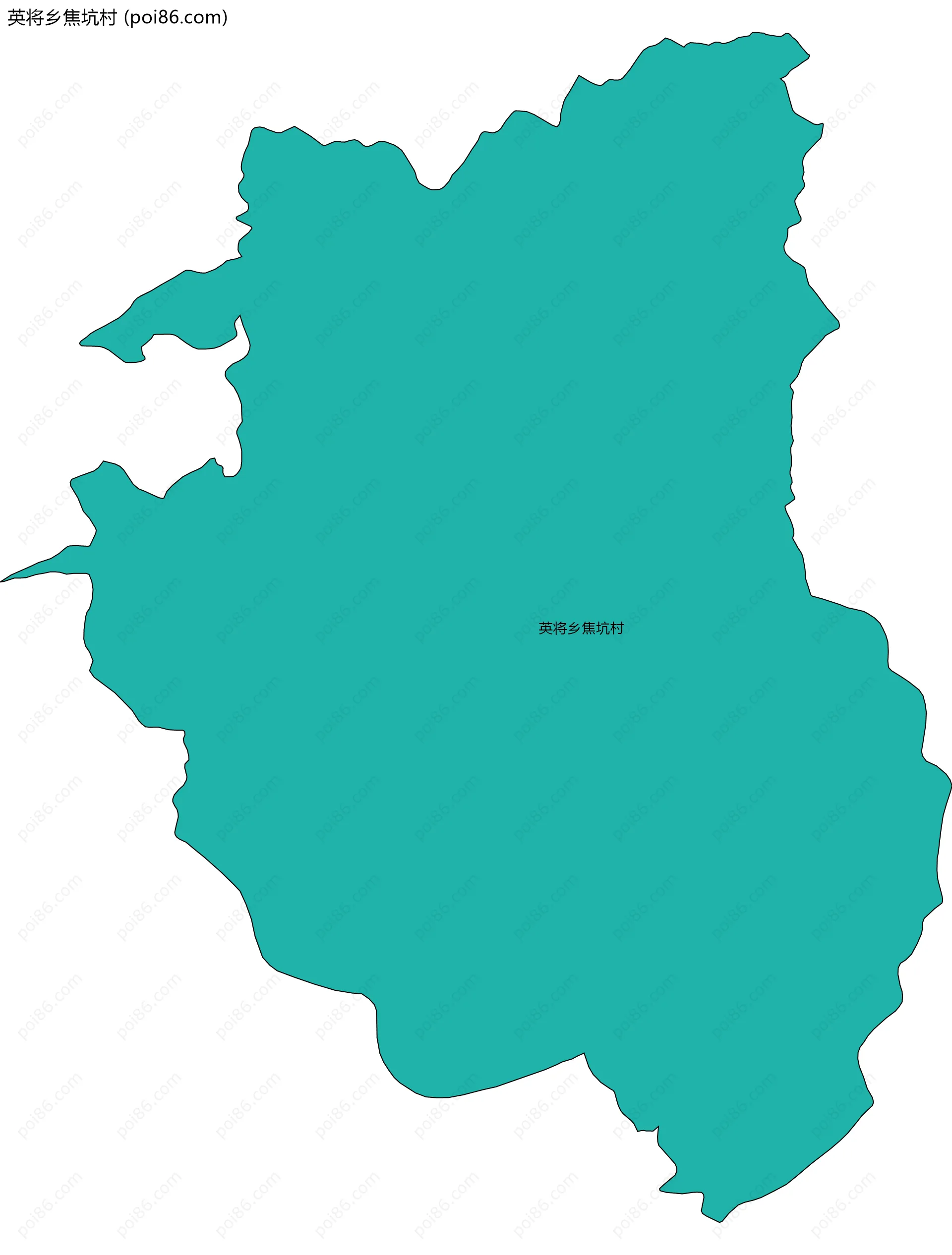 英将乡焦坑村边界地图