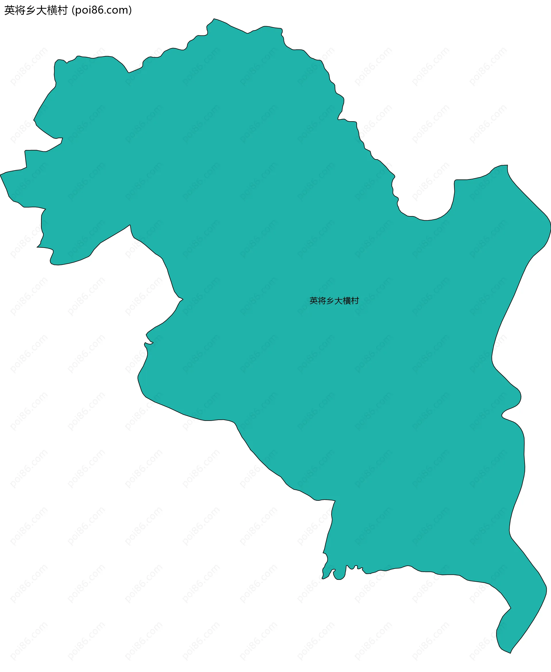 英将乡大横村边界地图