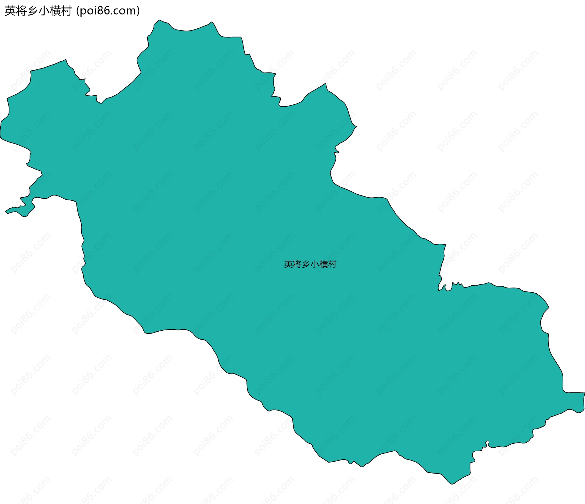 英将乡小横村边界地图