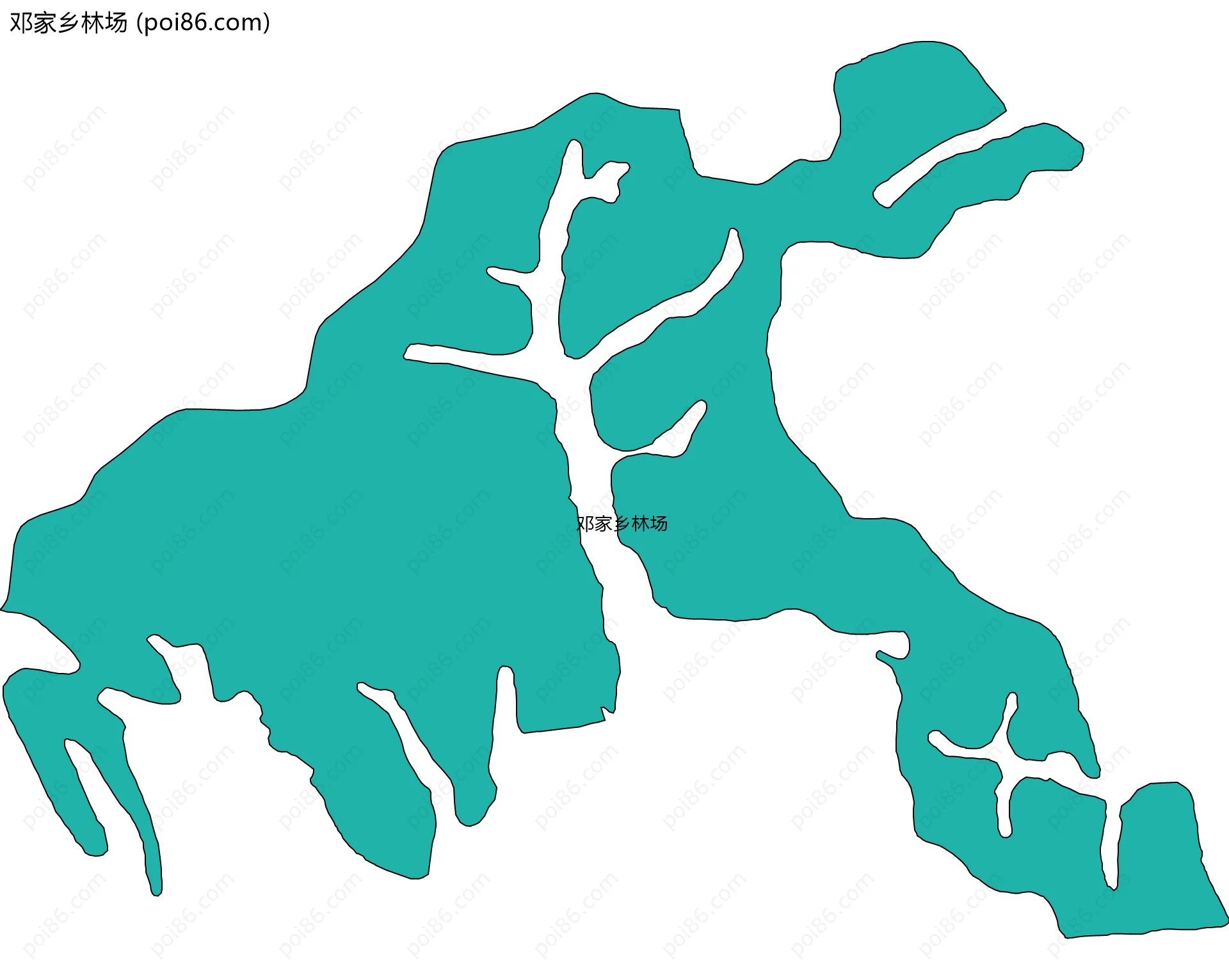 邓家乡林场边界地图