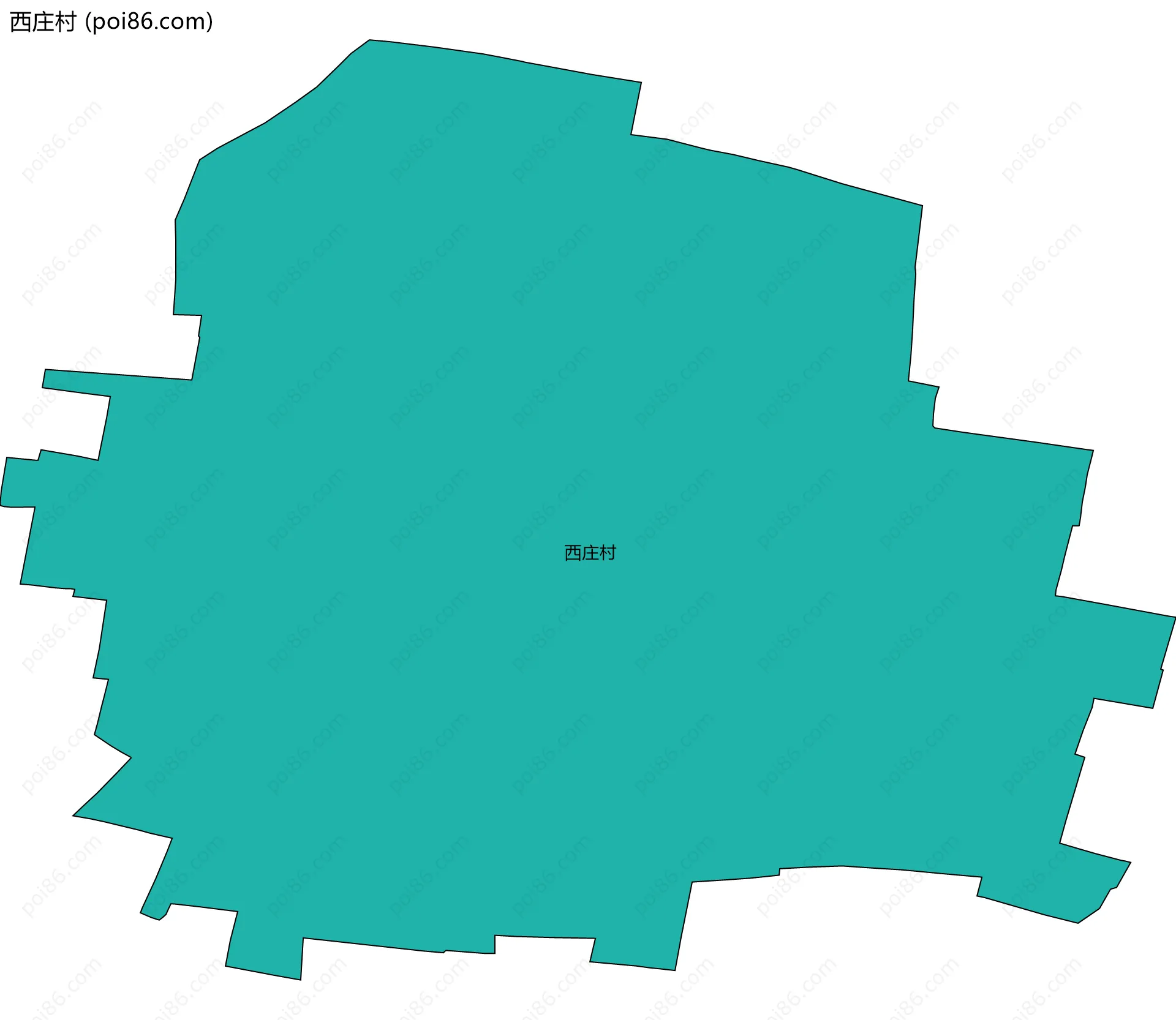 西庄村边界地图