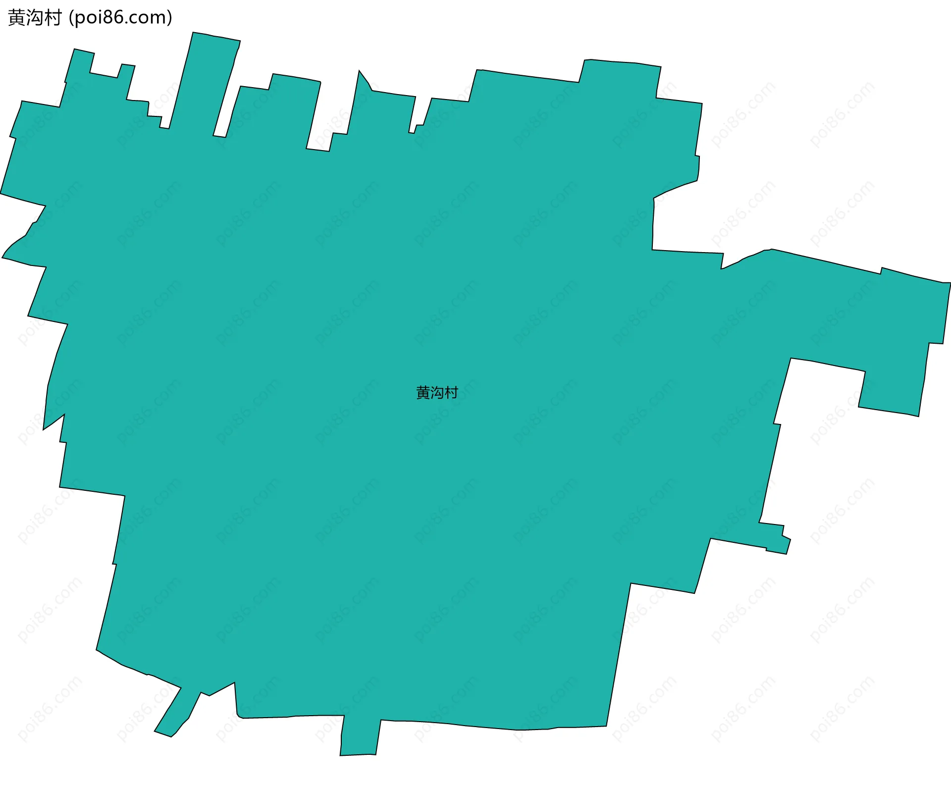 黄沟村边界地图
