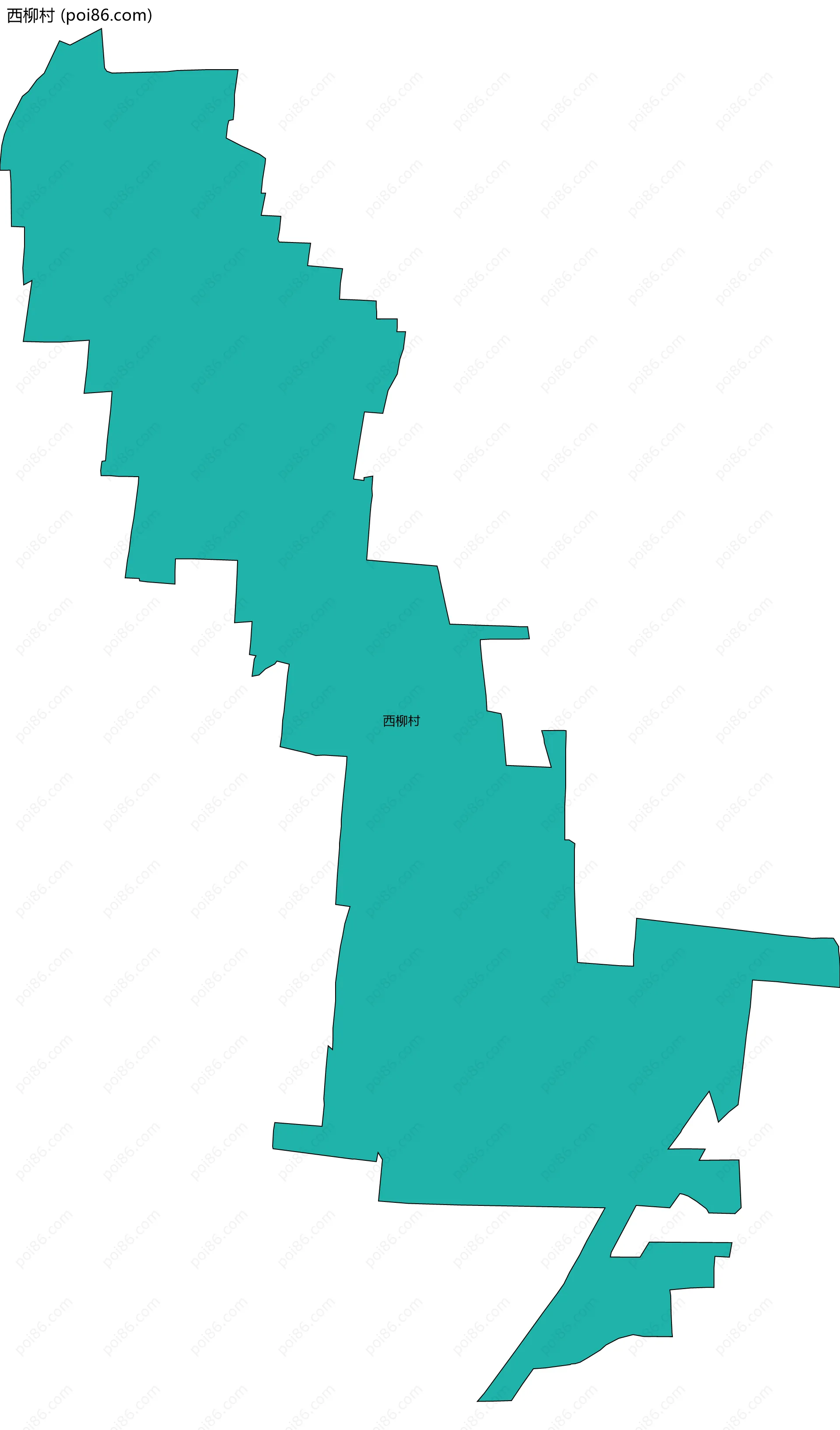 西柳村边界地图