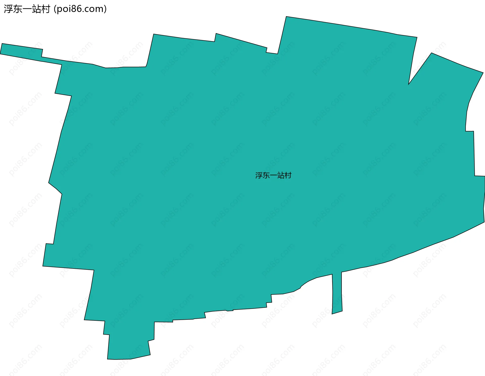 浮东一站村边界地图