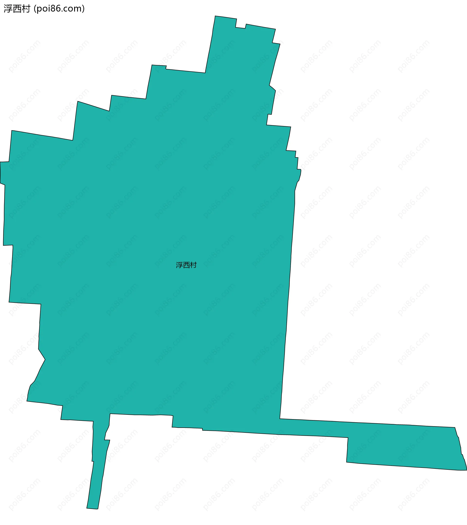浮西村边界地图