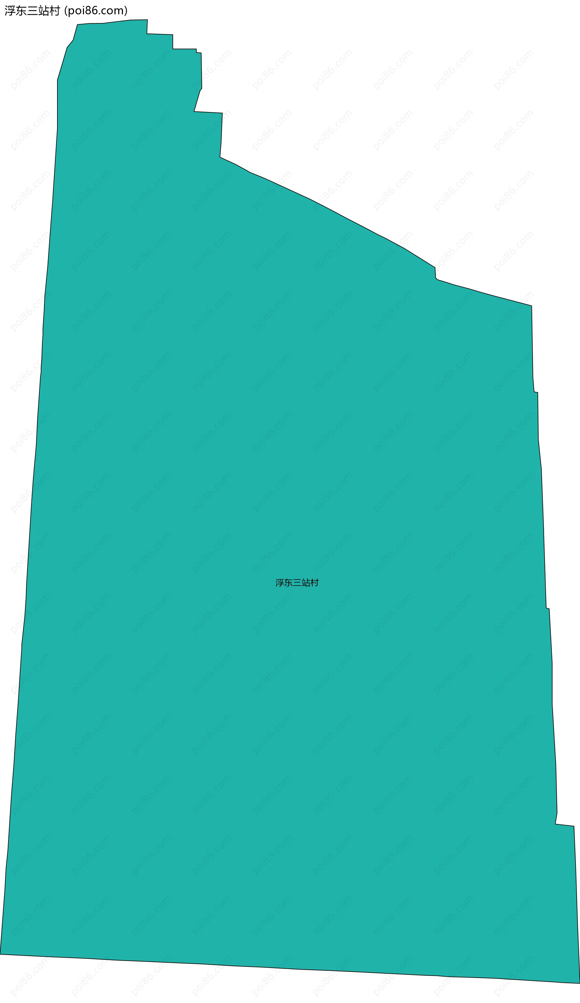 浮东三站村边界地图