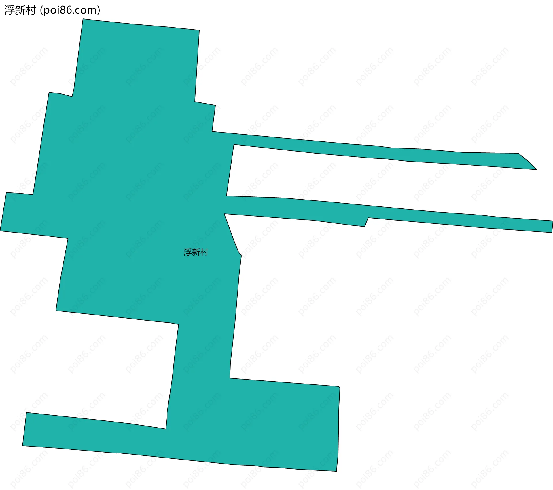 浮新村边界地图