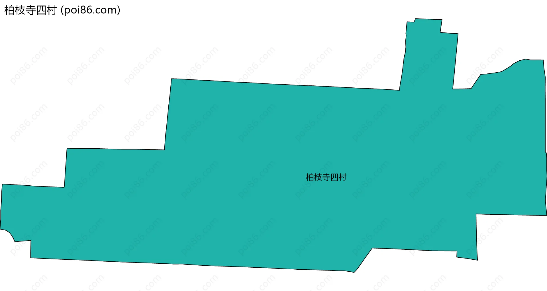 柏枝寺四村边界地图