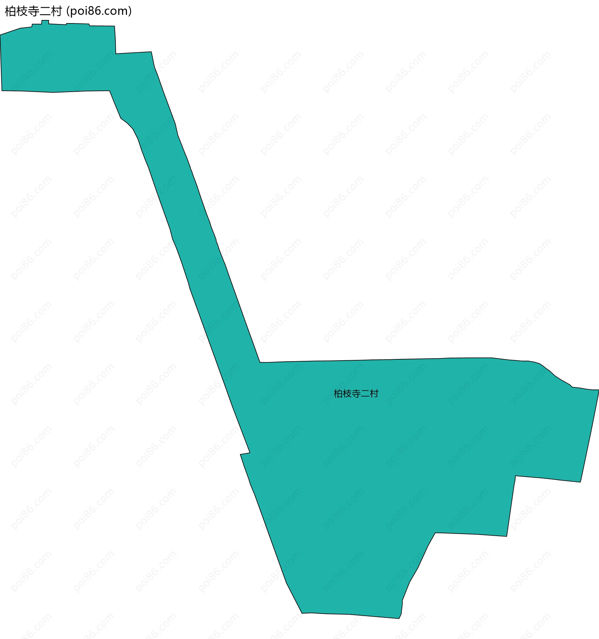 柏枝寺二村边界地图