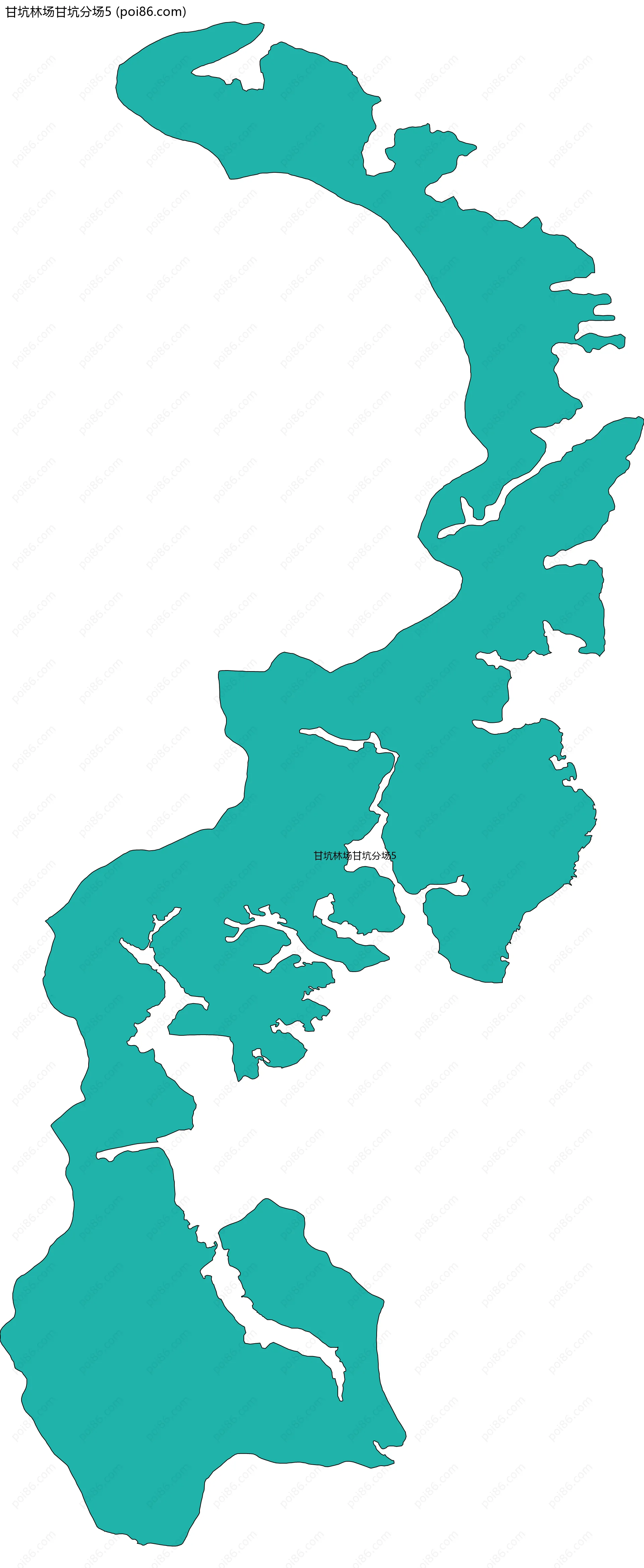 甘坑林场甘坑分场5边界地图