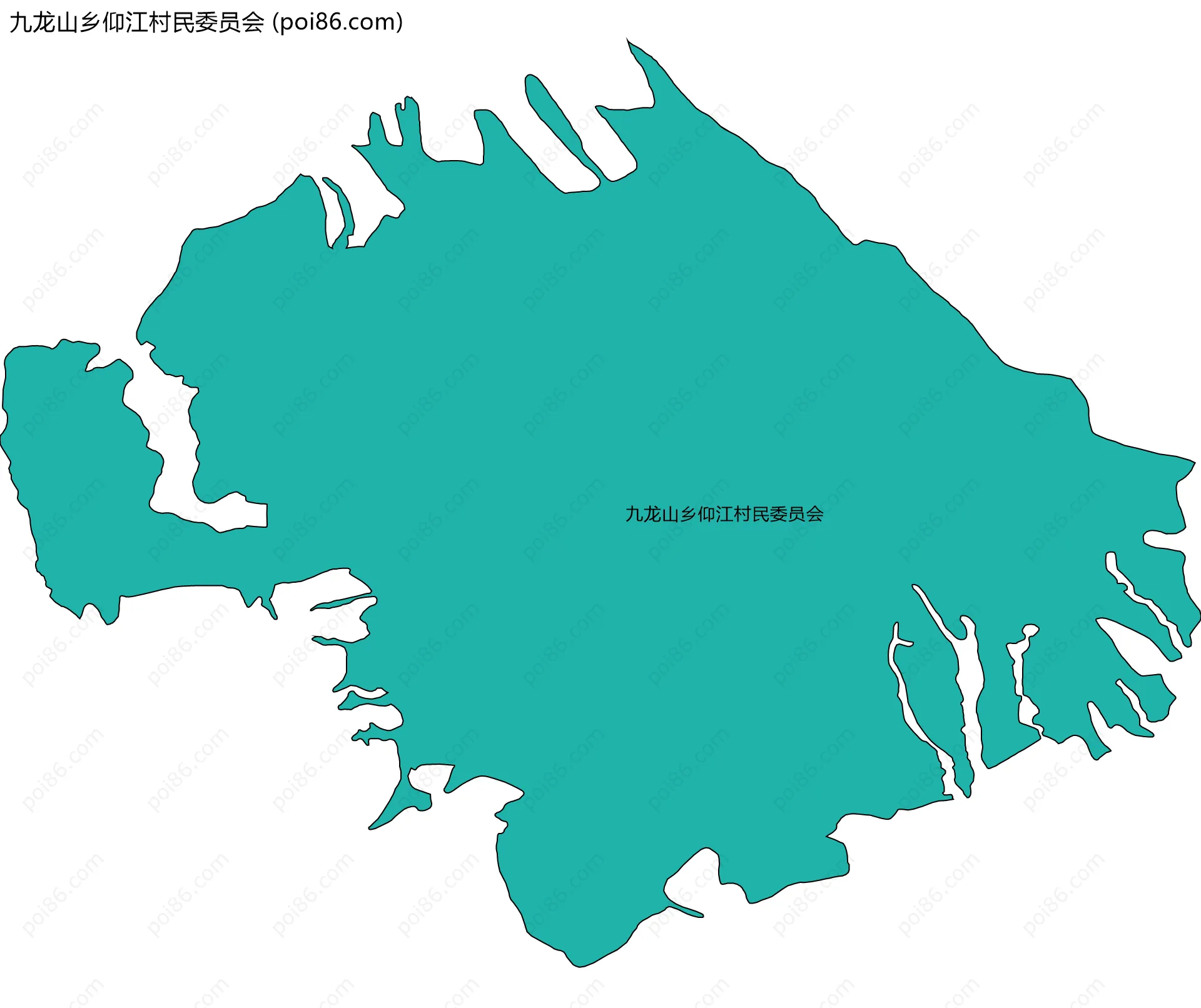 九龙山乡仰江村民委员会边界地图