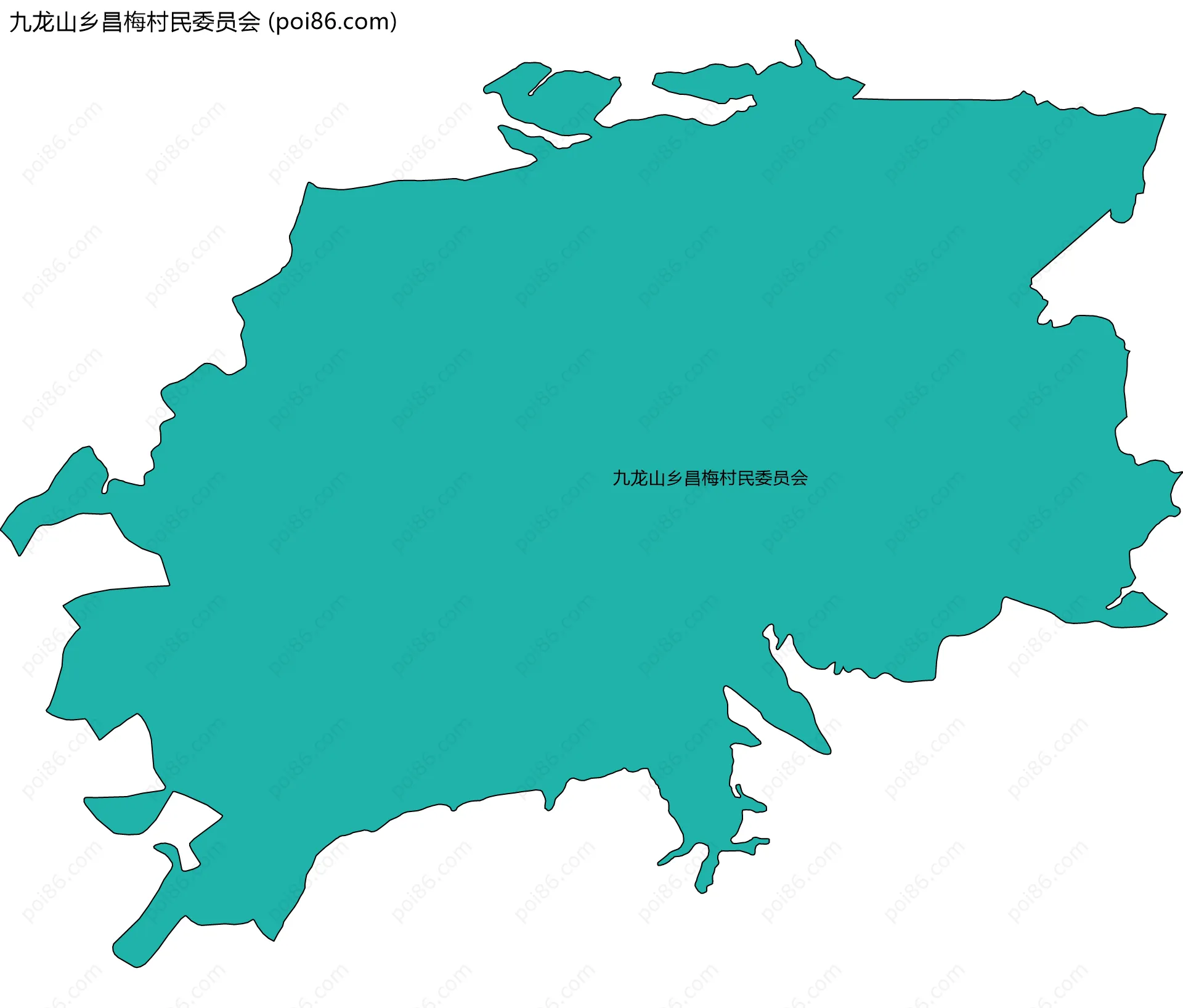 九龙山乡昌梅村民委员会边界地图