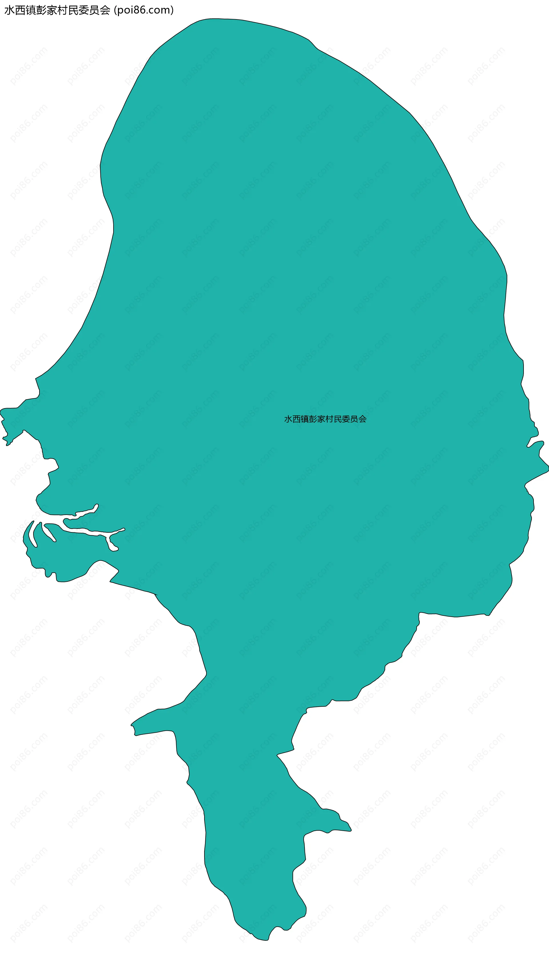 水西镇彭家村民委员会边界地图