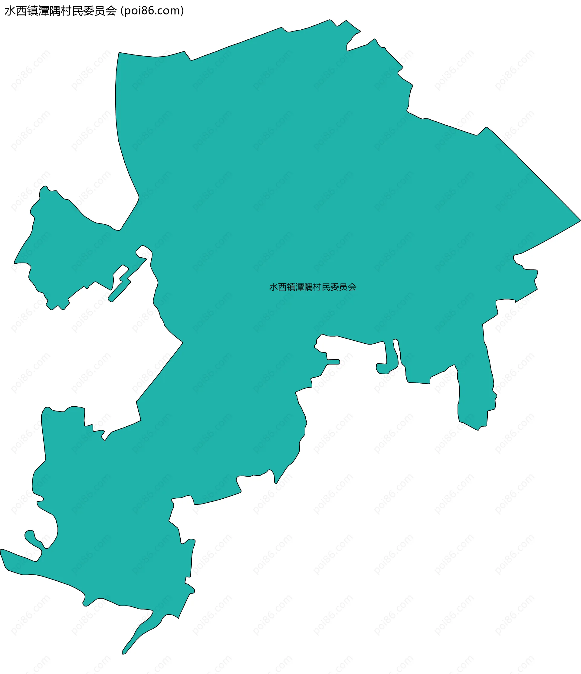 水西镇潭隅村民委员会边界地图