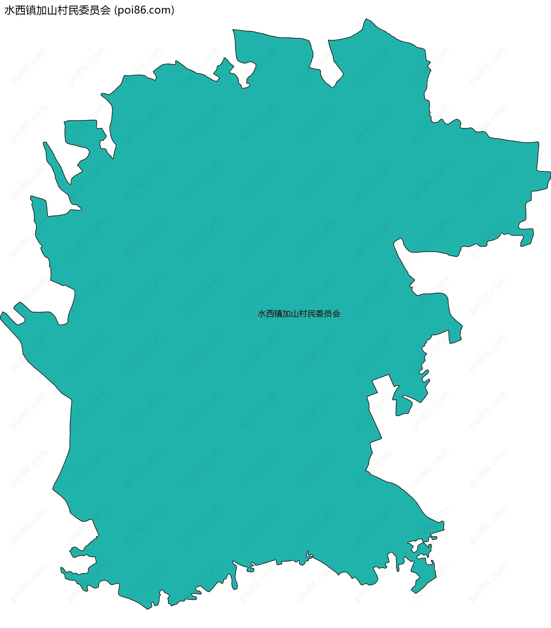 水西镇加山村民委员会边界地图