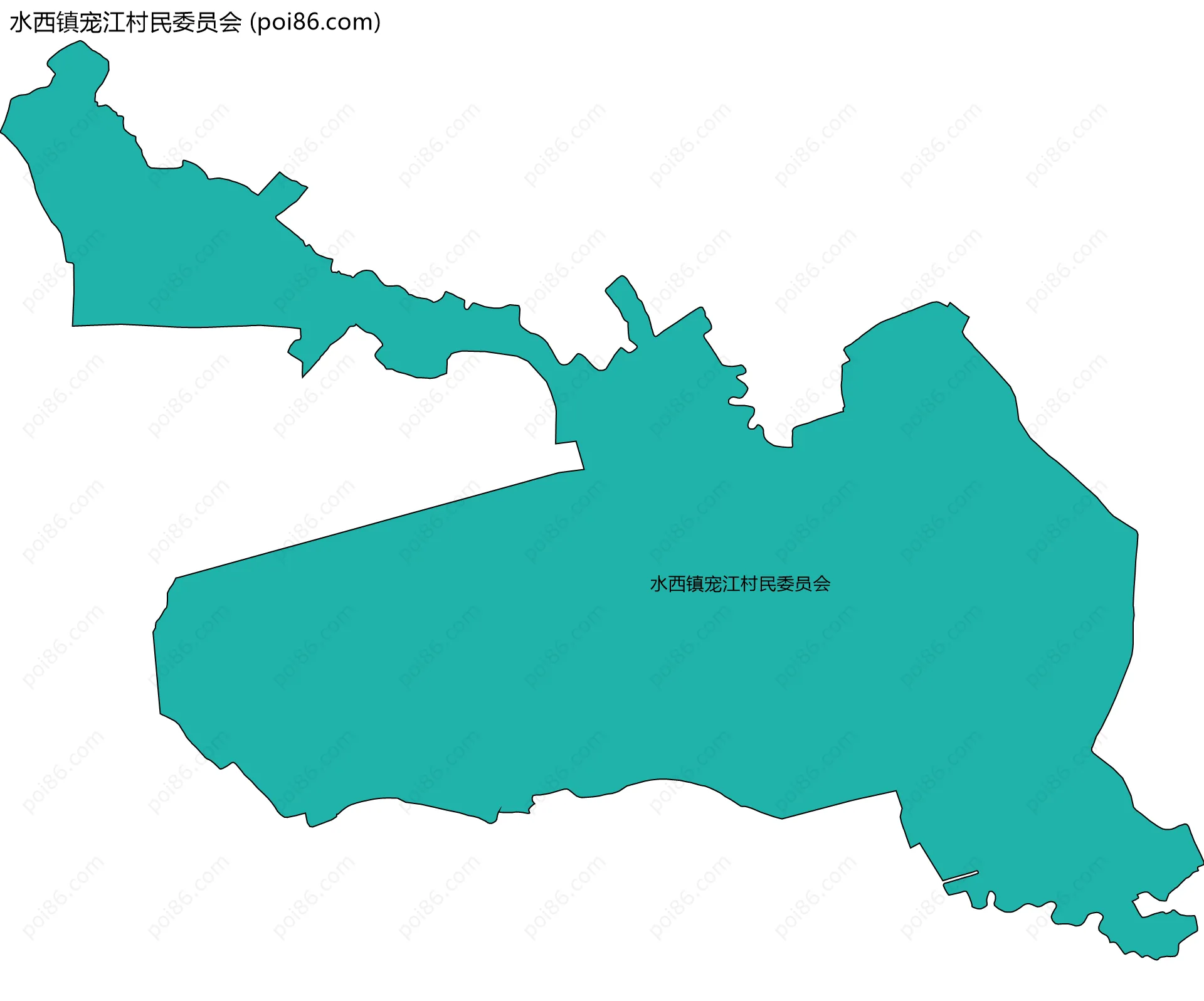 水西镇宠江村民委员会边界地图