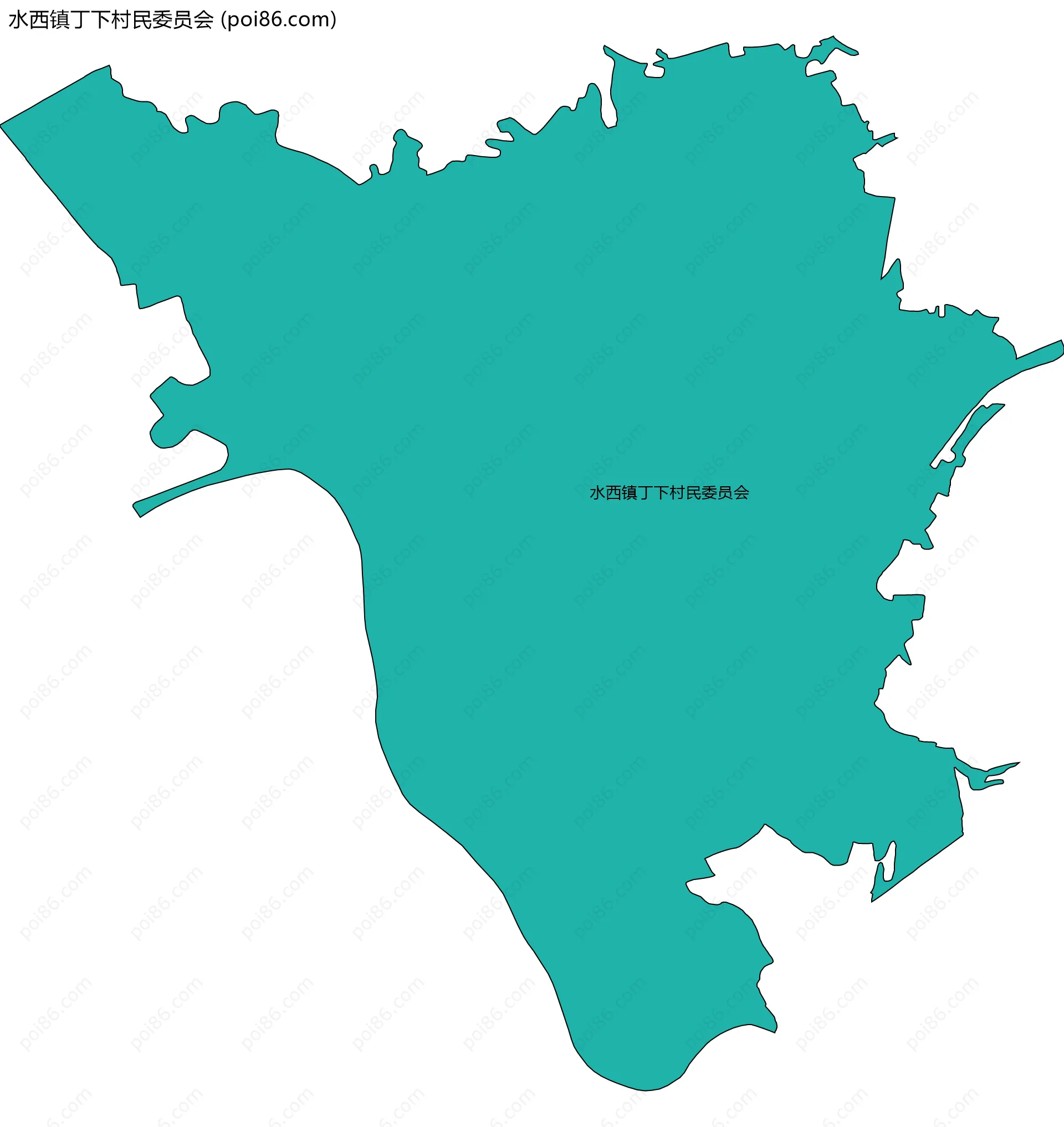 水西镇丁下村民委员会边界地图