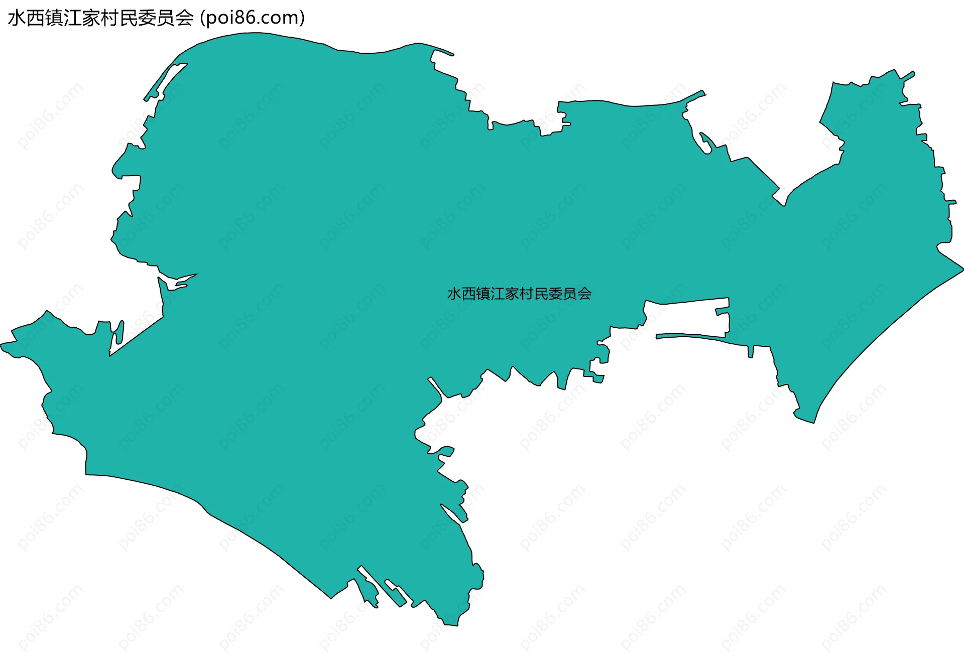 水西镇江家村民委员会边界地图