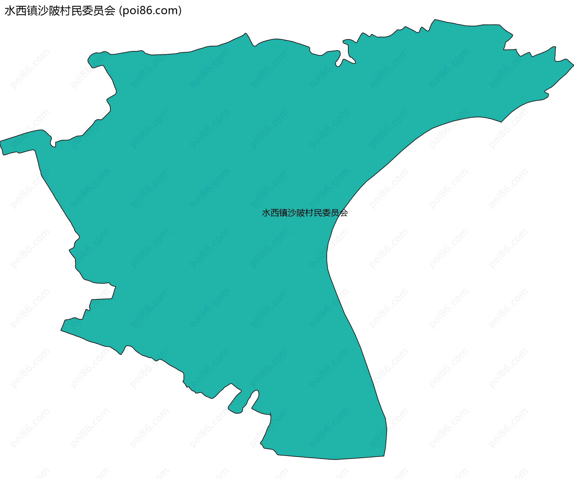 水西镇沙陂村民委员会边界地图