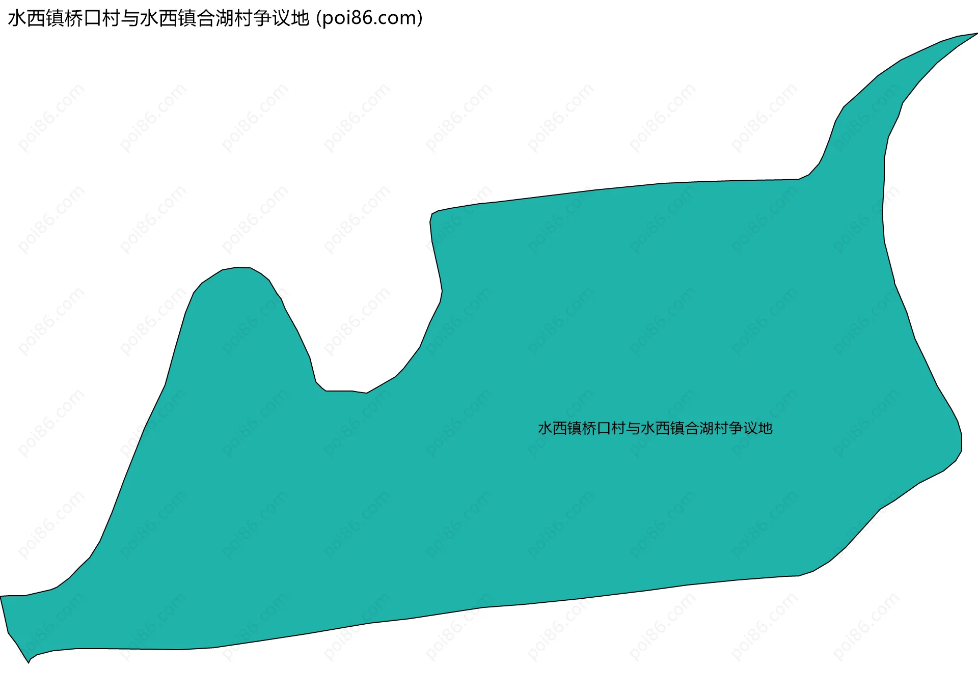 水西镇桥口村与水西镇合湖村争议地边界地图