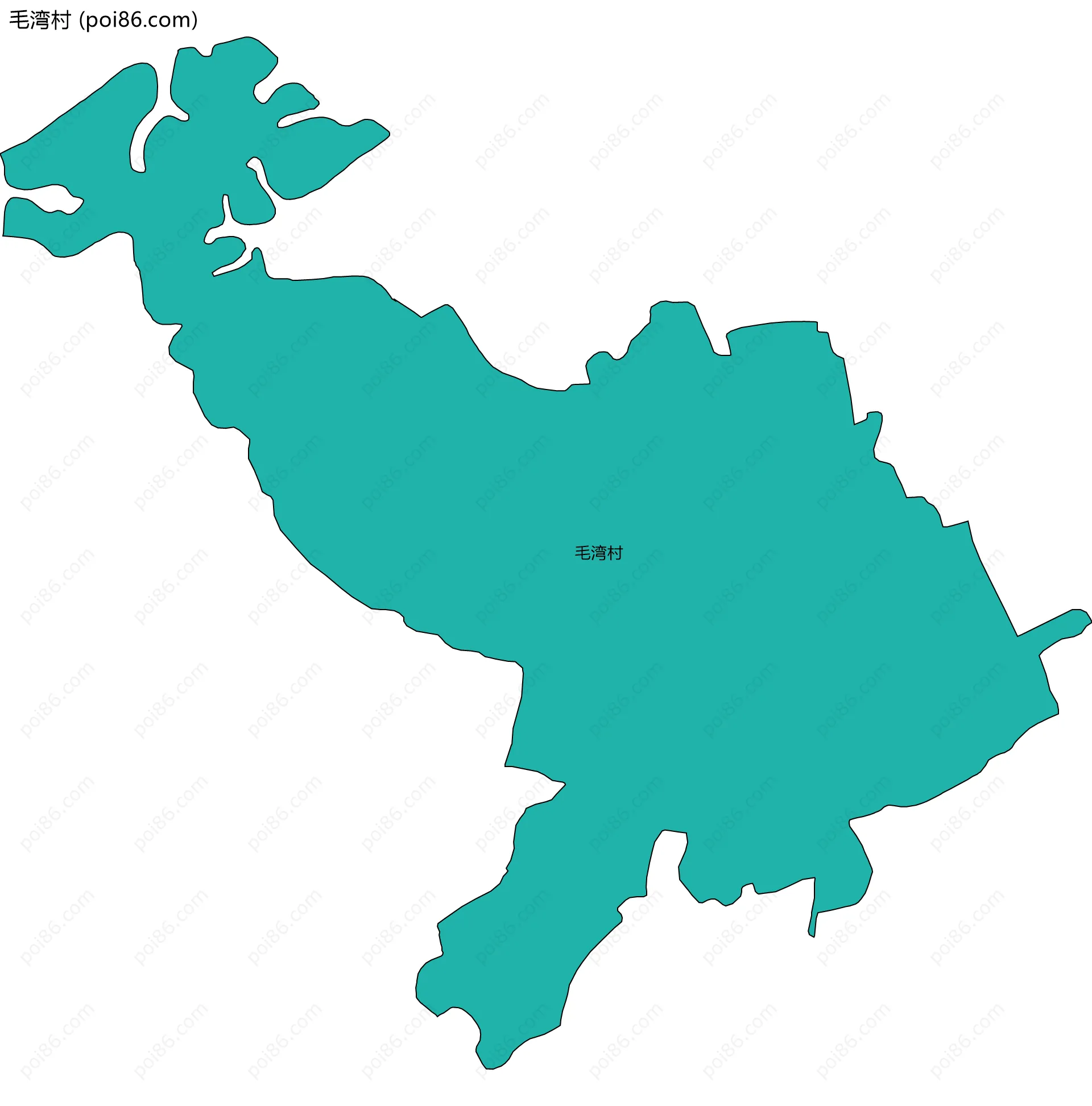 毛湾村边界地图