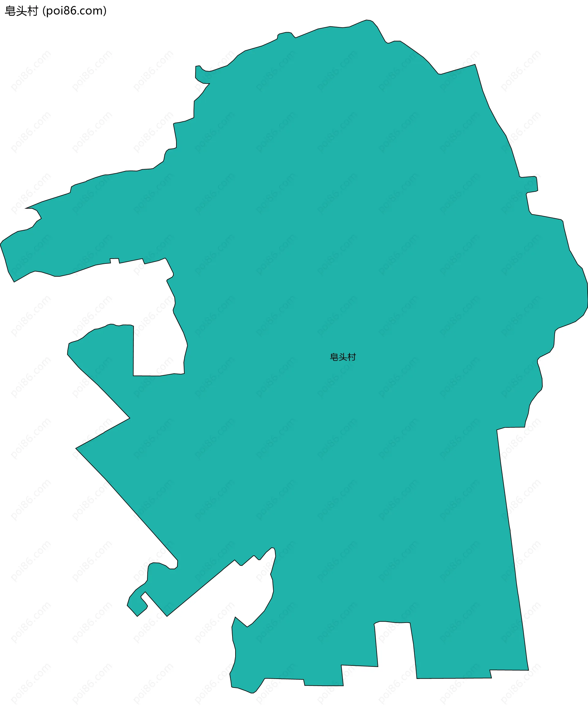 皂头村边界地图