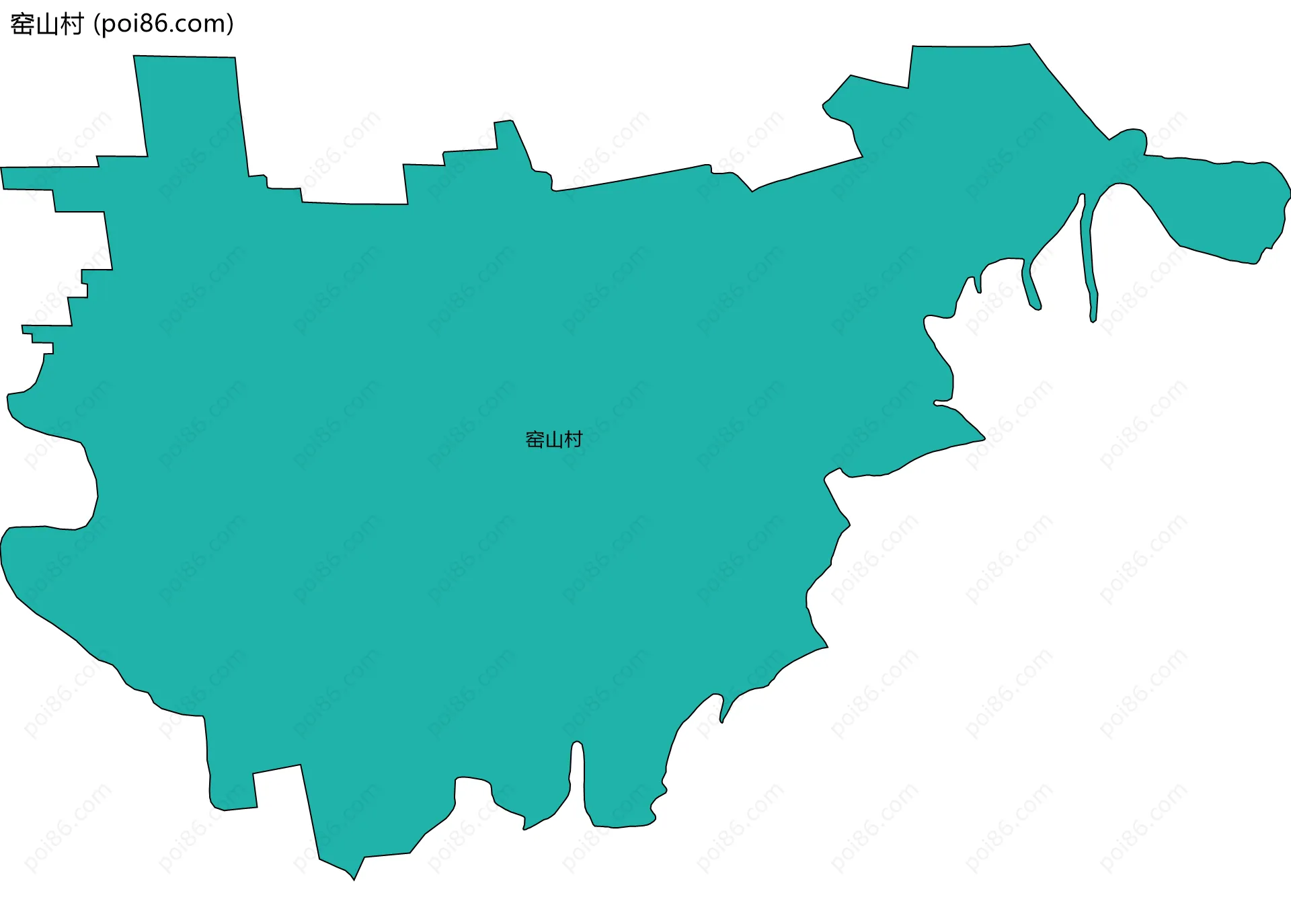 窑山村边界地图