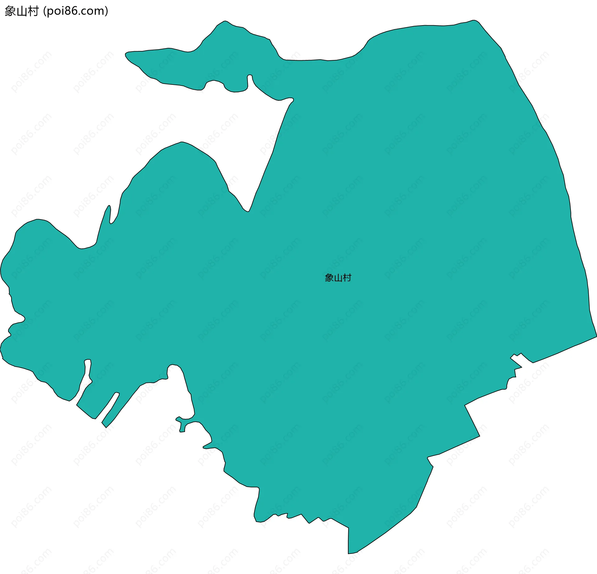 象山村边界地图