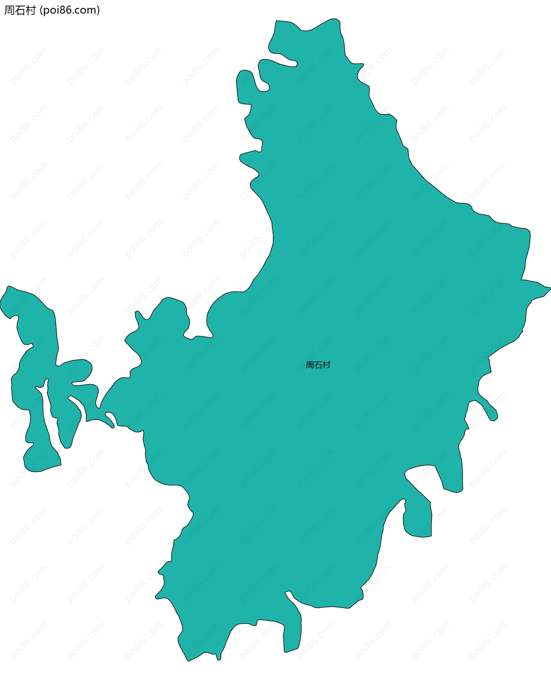 周石村边界地图