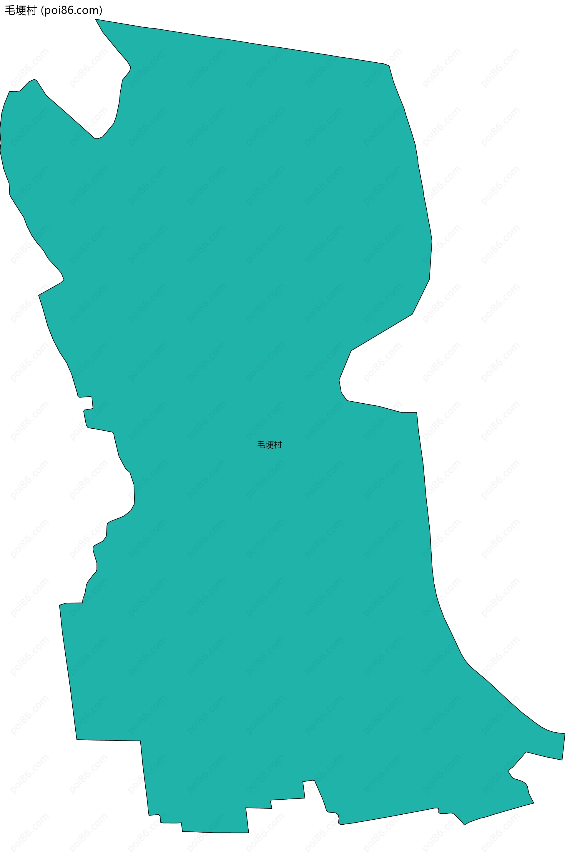 毛埂村边界地图