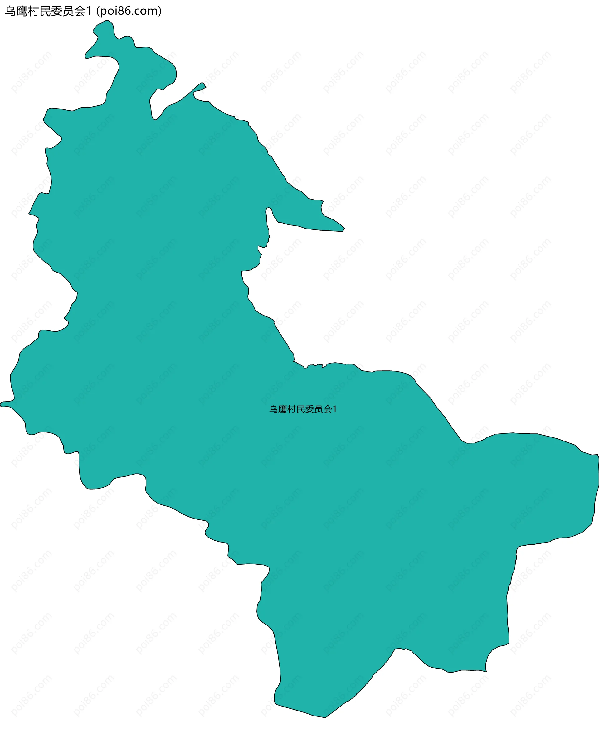 乌鹰村民委员会1边界地图