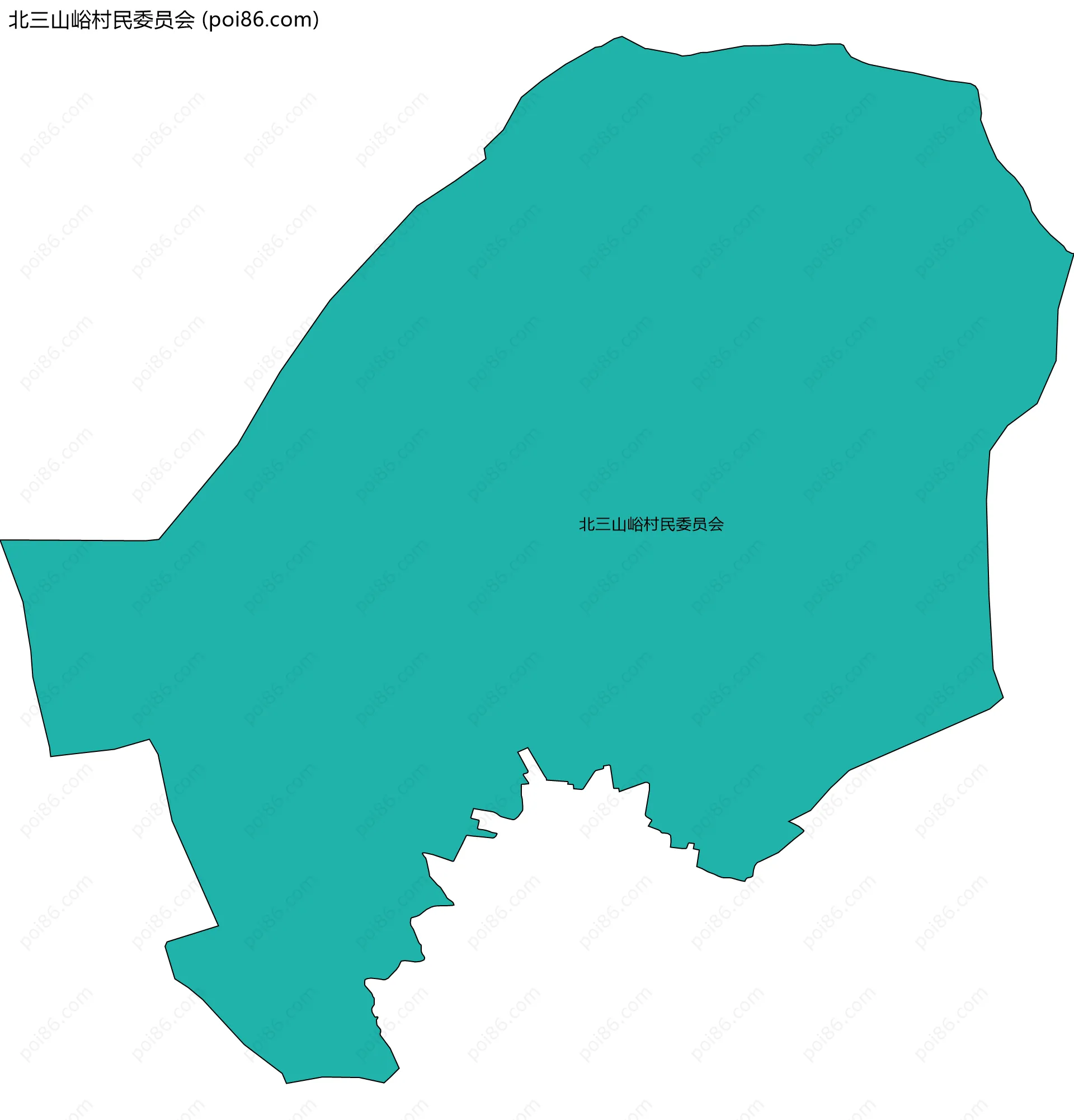 北三山峪村民委员会边界地图