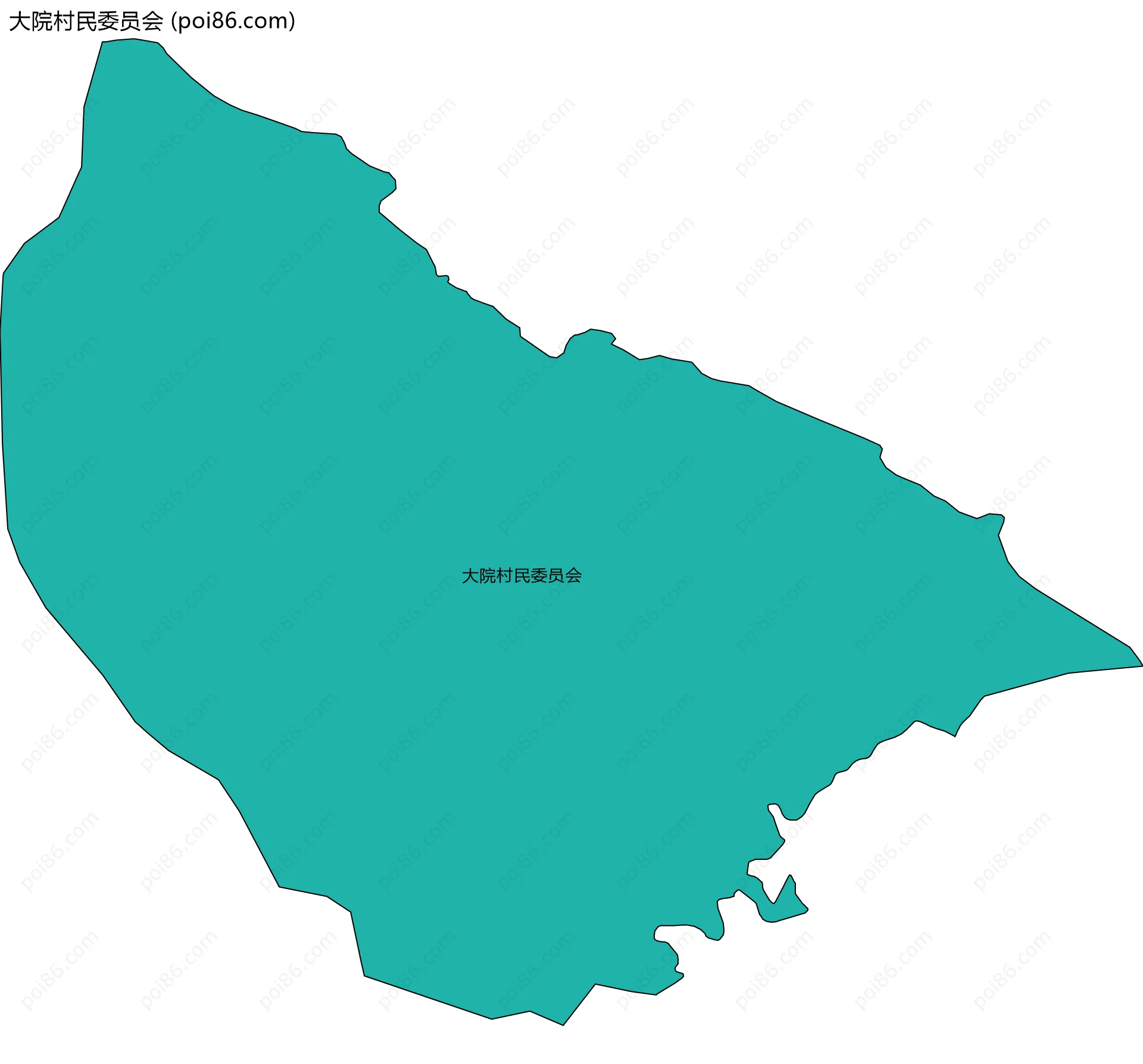 大院村民委员会边界地图