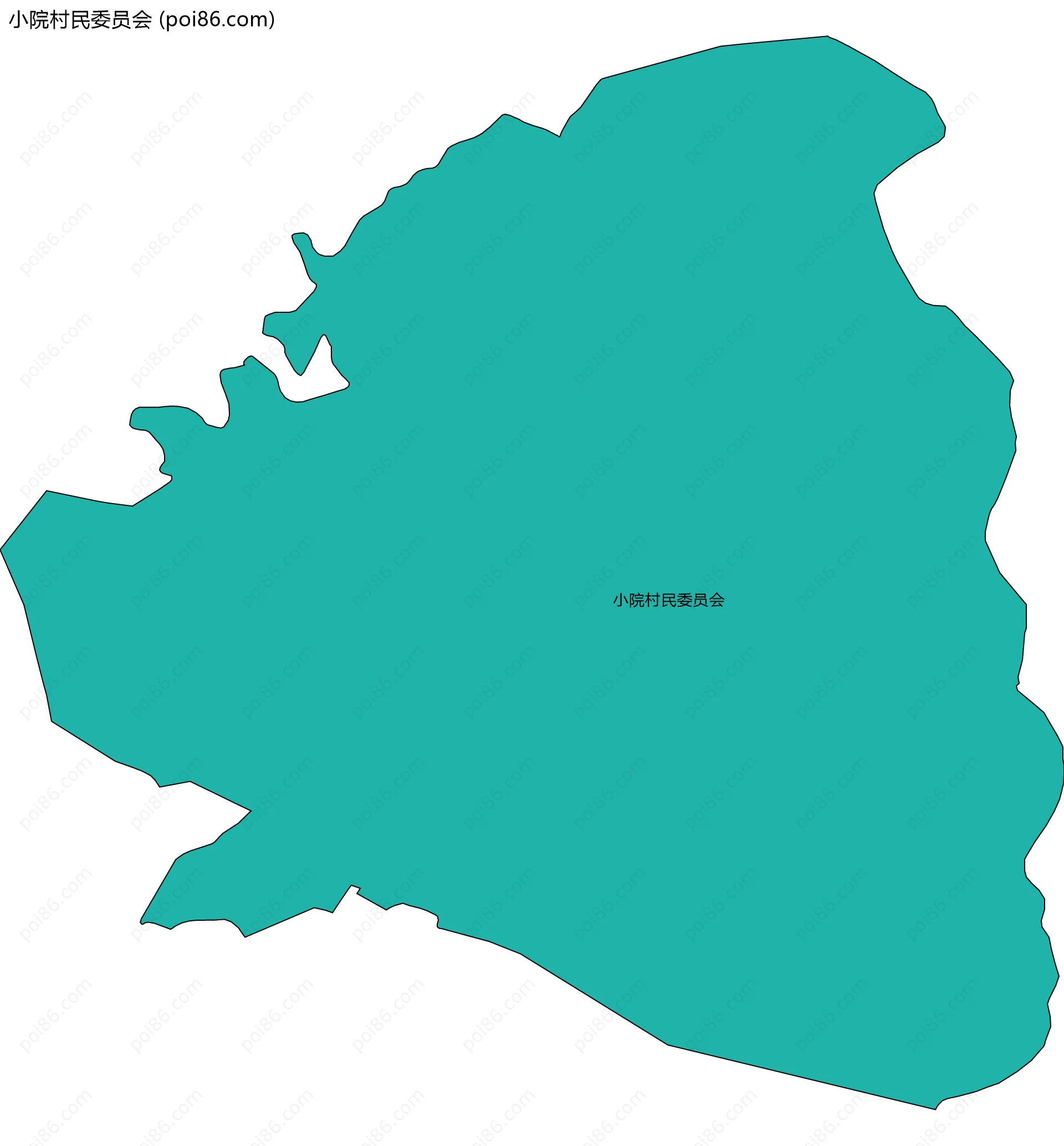 小院村民委员会边界地图