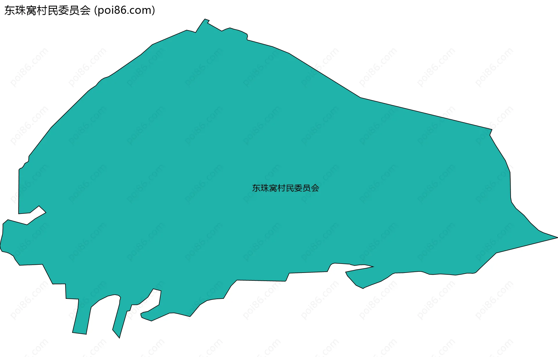 东珠窝村民委员会边界地图