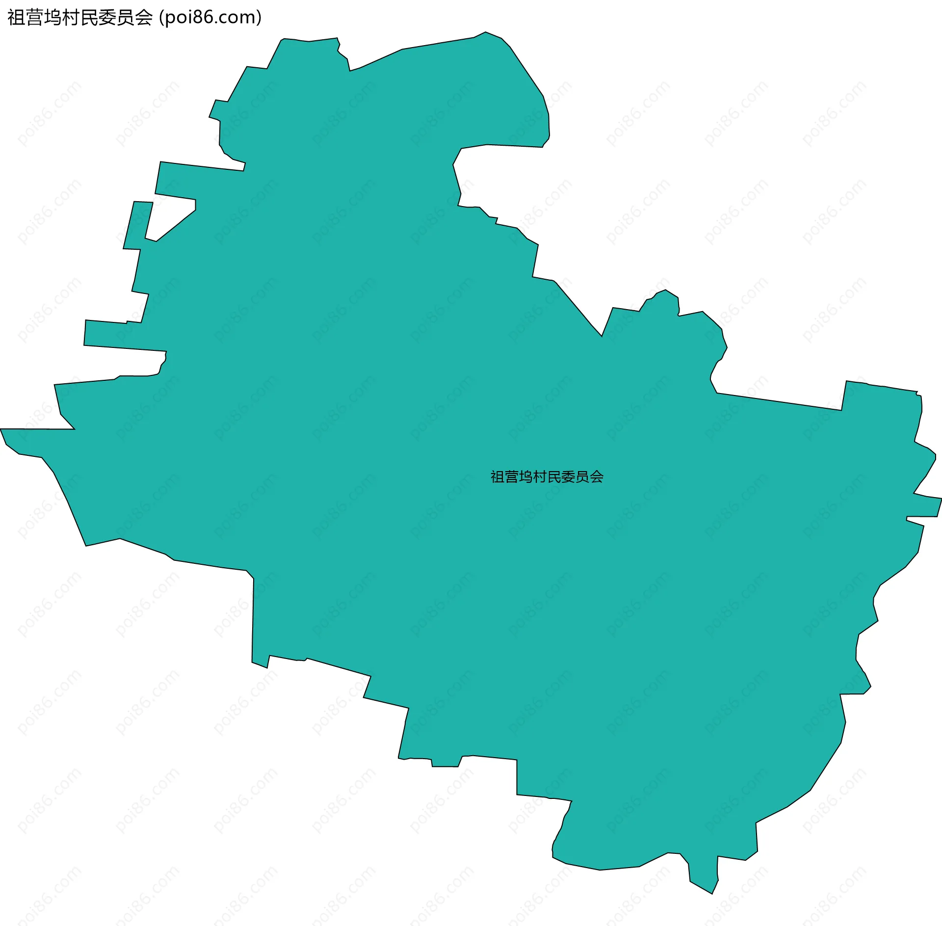 祖营坞村民委员会边界地图