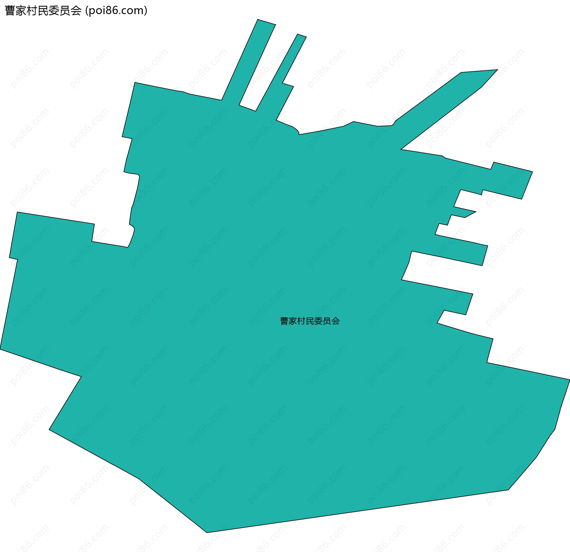 曹家村民委员会边界地图