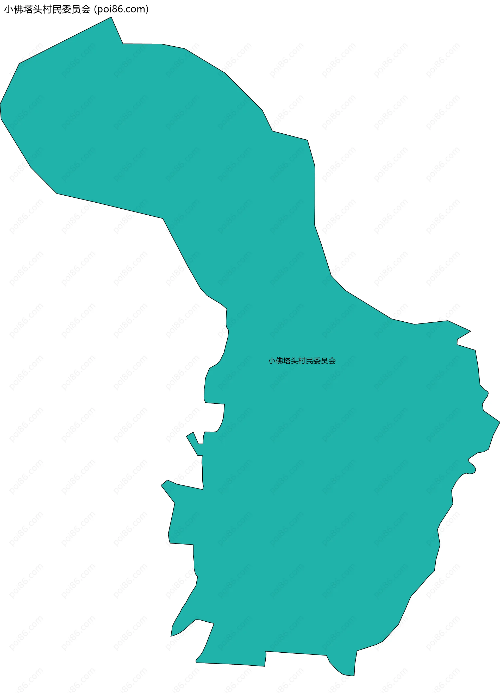 小佛塔头村民委员会边界地图