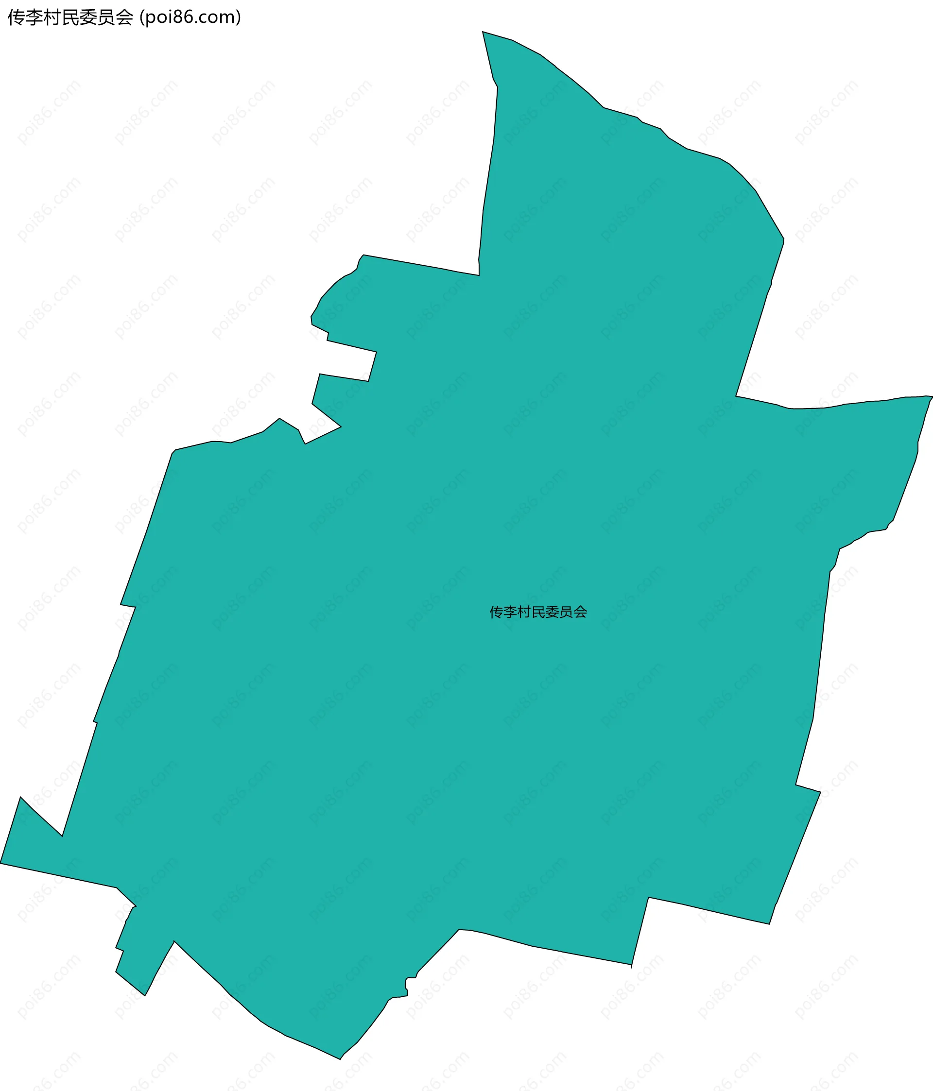 传李村民委员会边界地图
