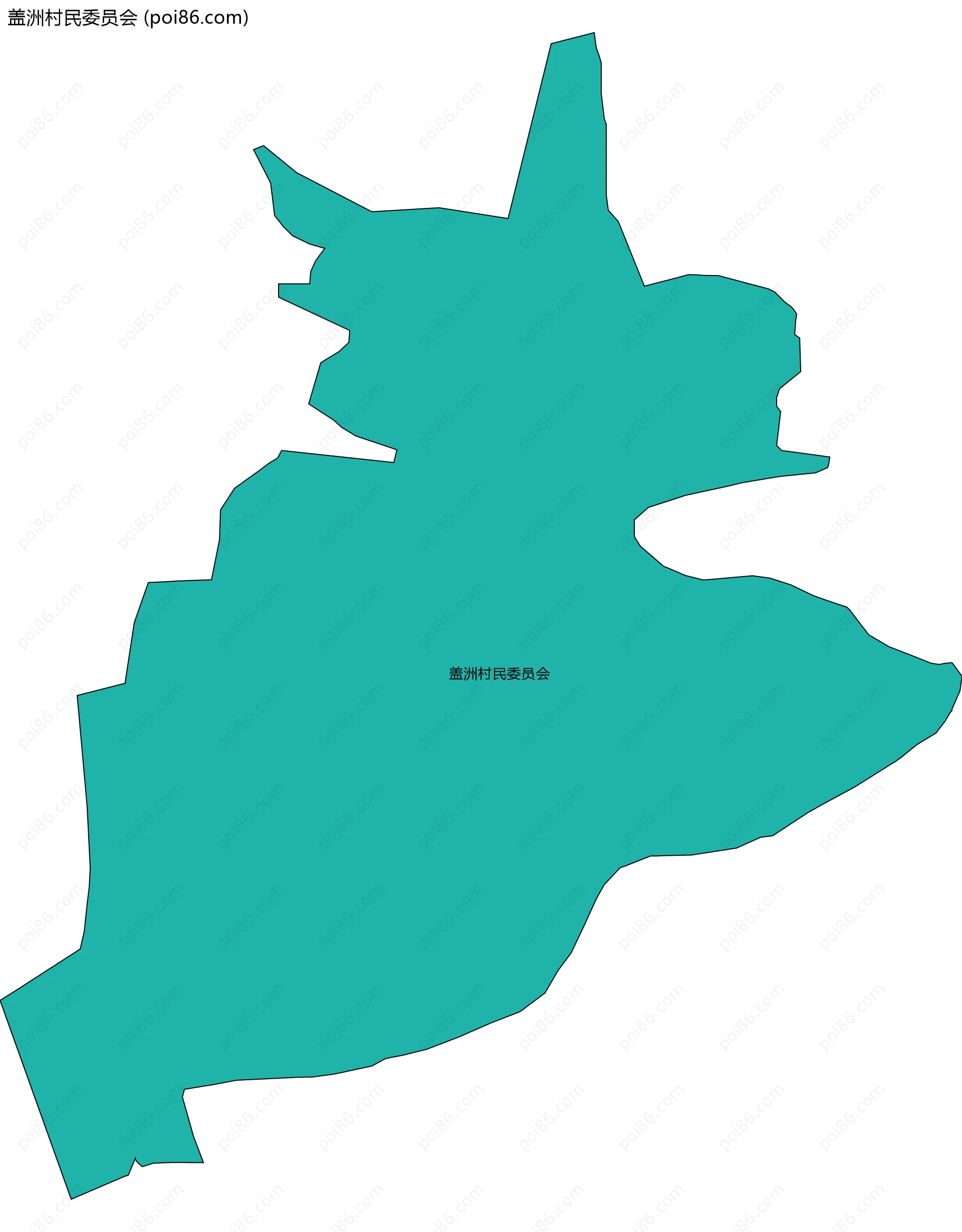 盖洲村民委员会边界地图