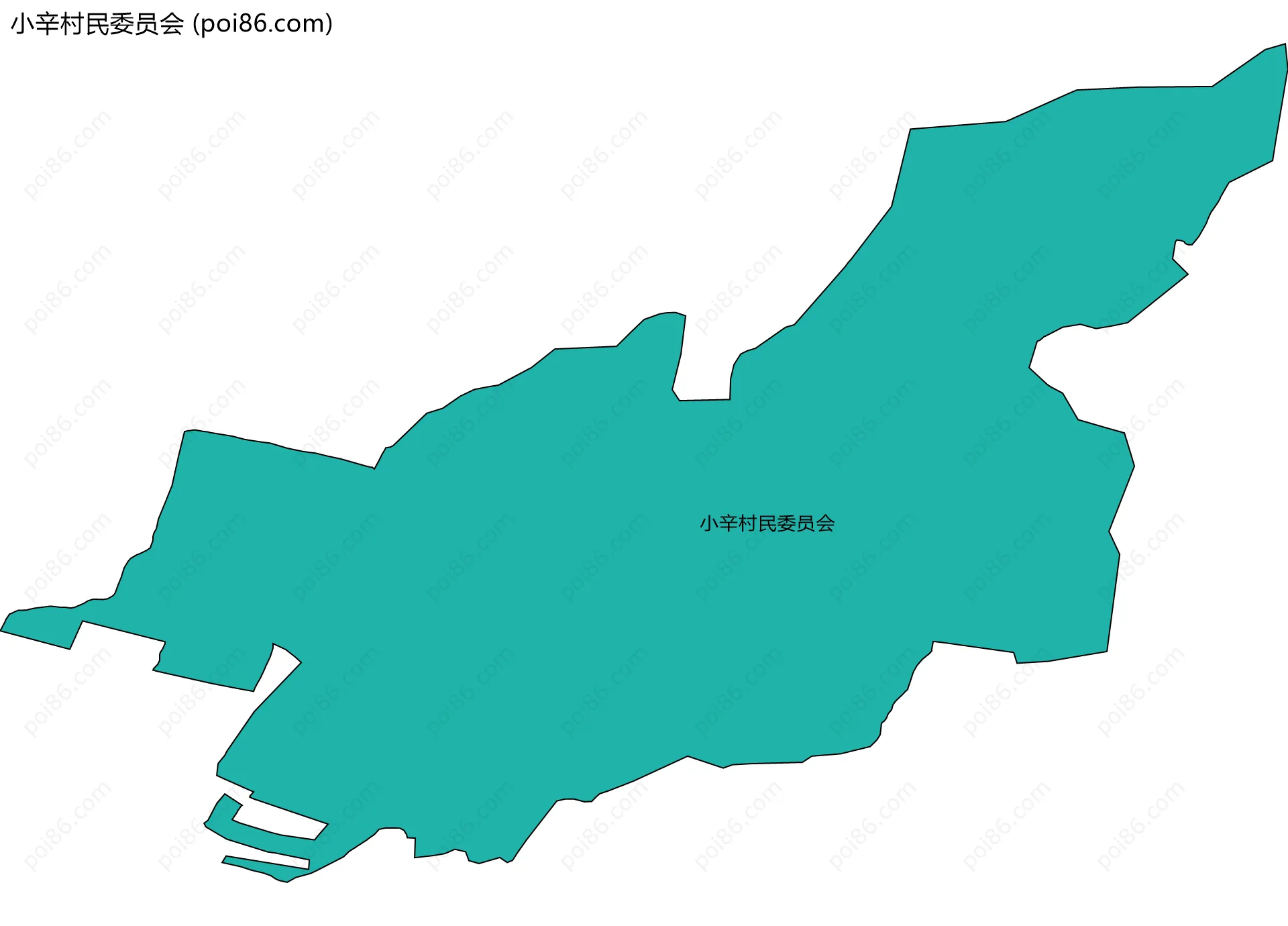 小辛村民委员会边界地图
