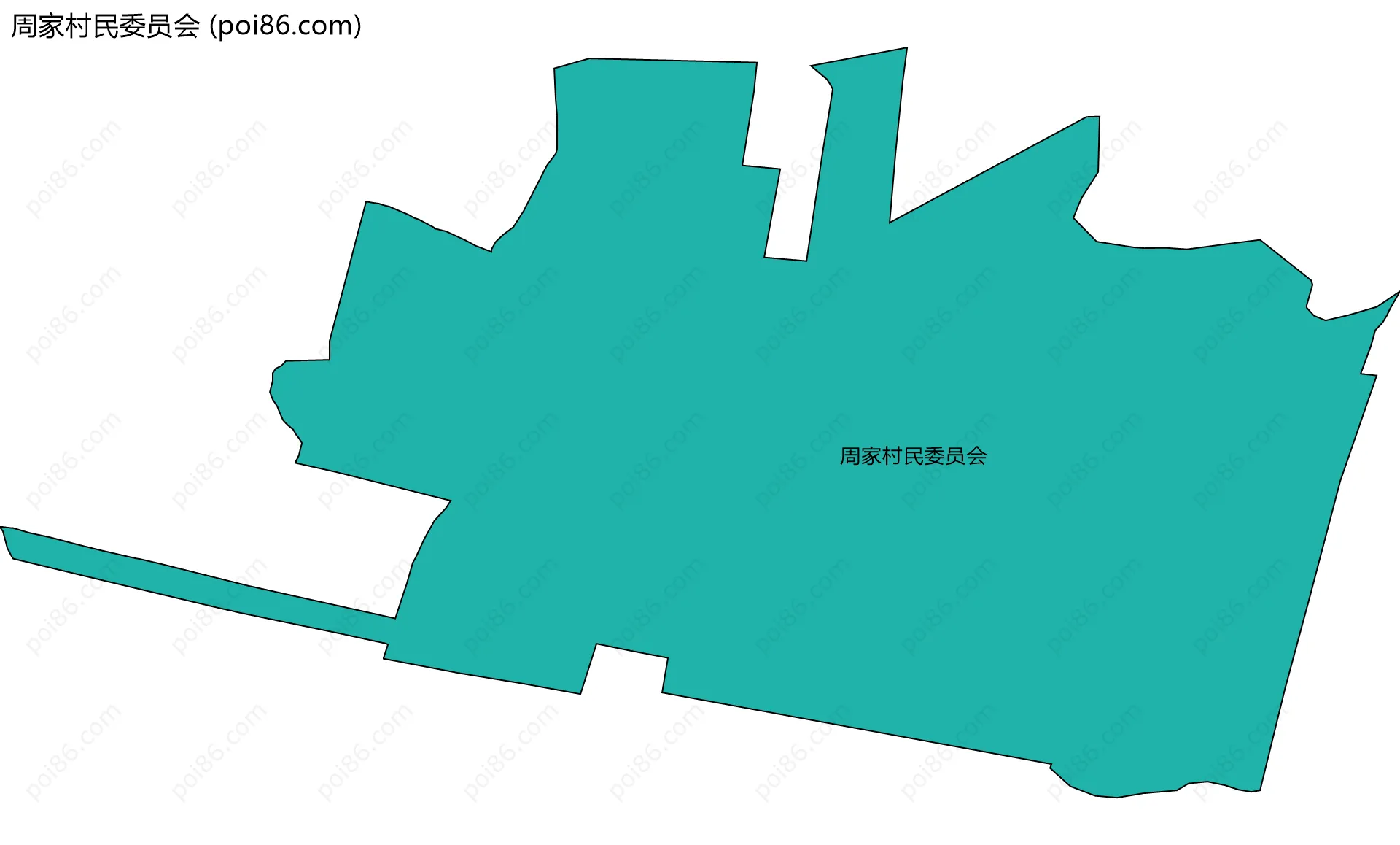 周家村民委员会边界地图