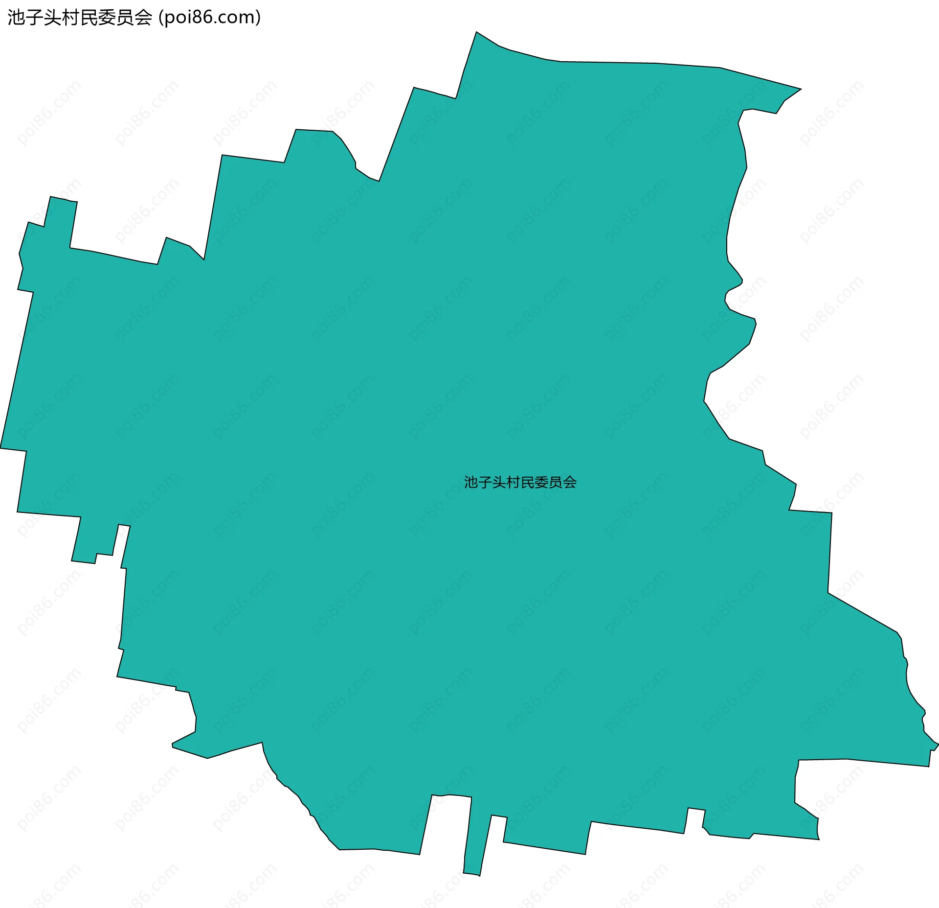 池子头村民委员会边界地图