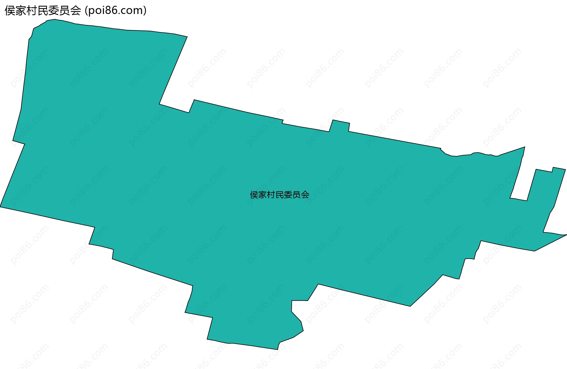 侯家村民委员会边界地图