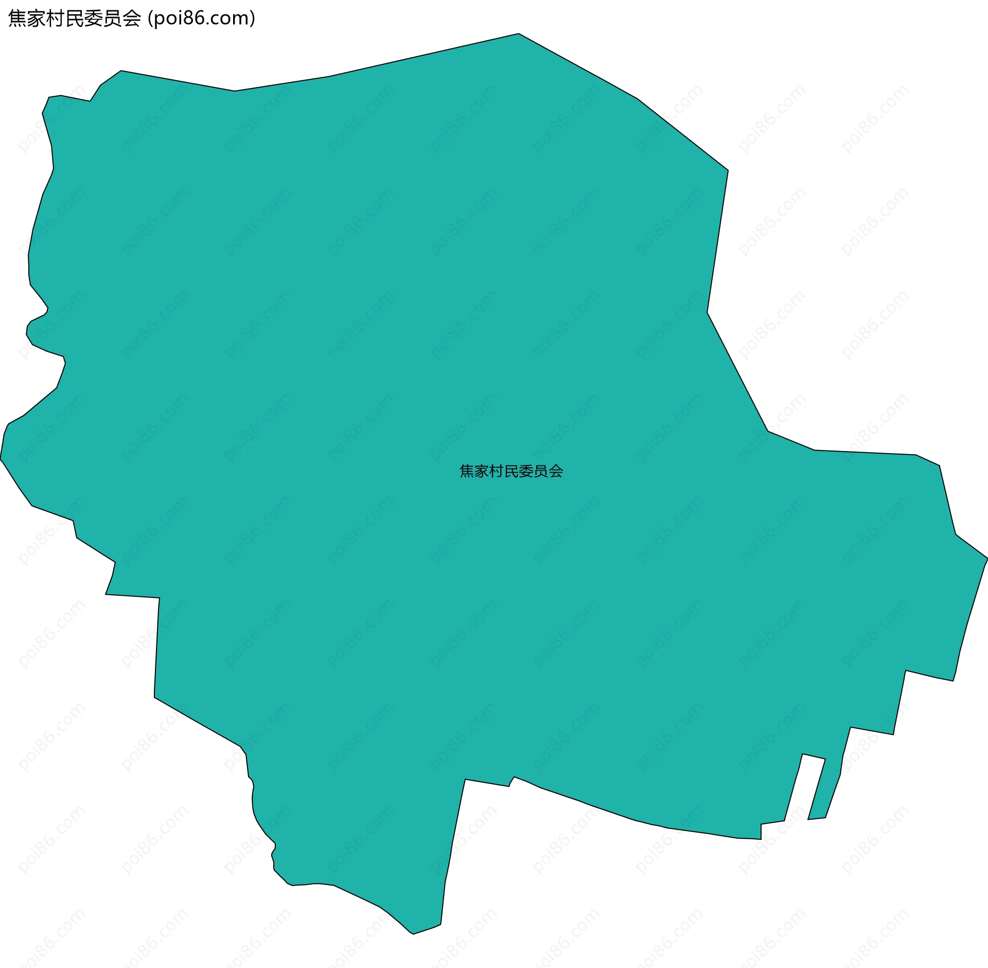 焦家村民委员会边界地图