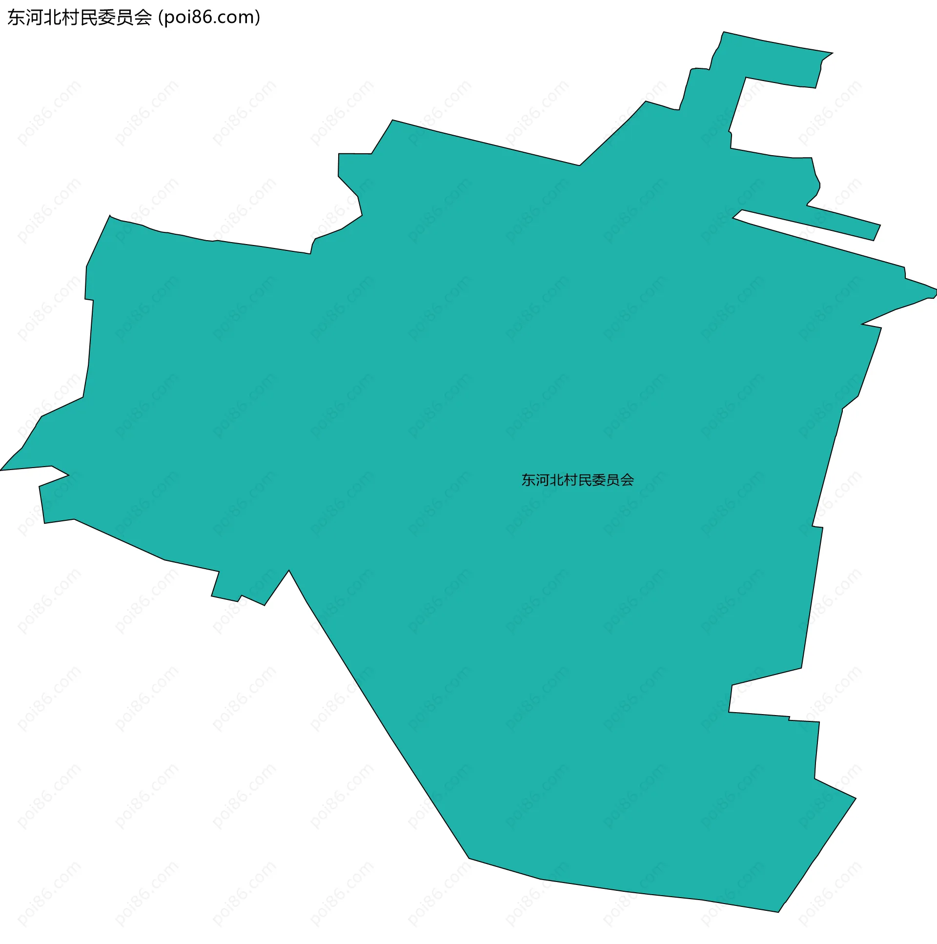 东河北村民委员会边界地图