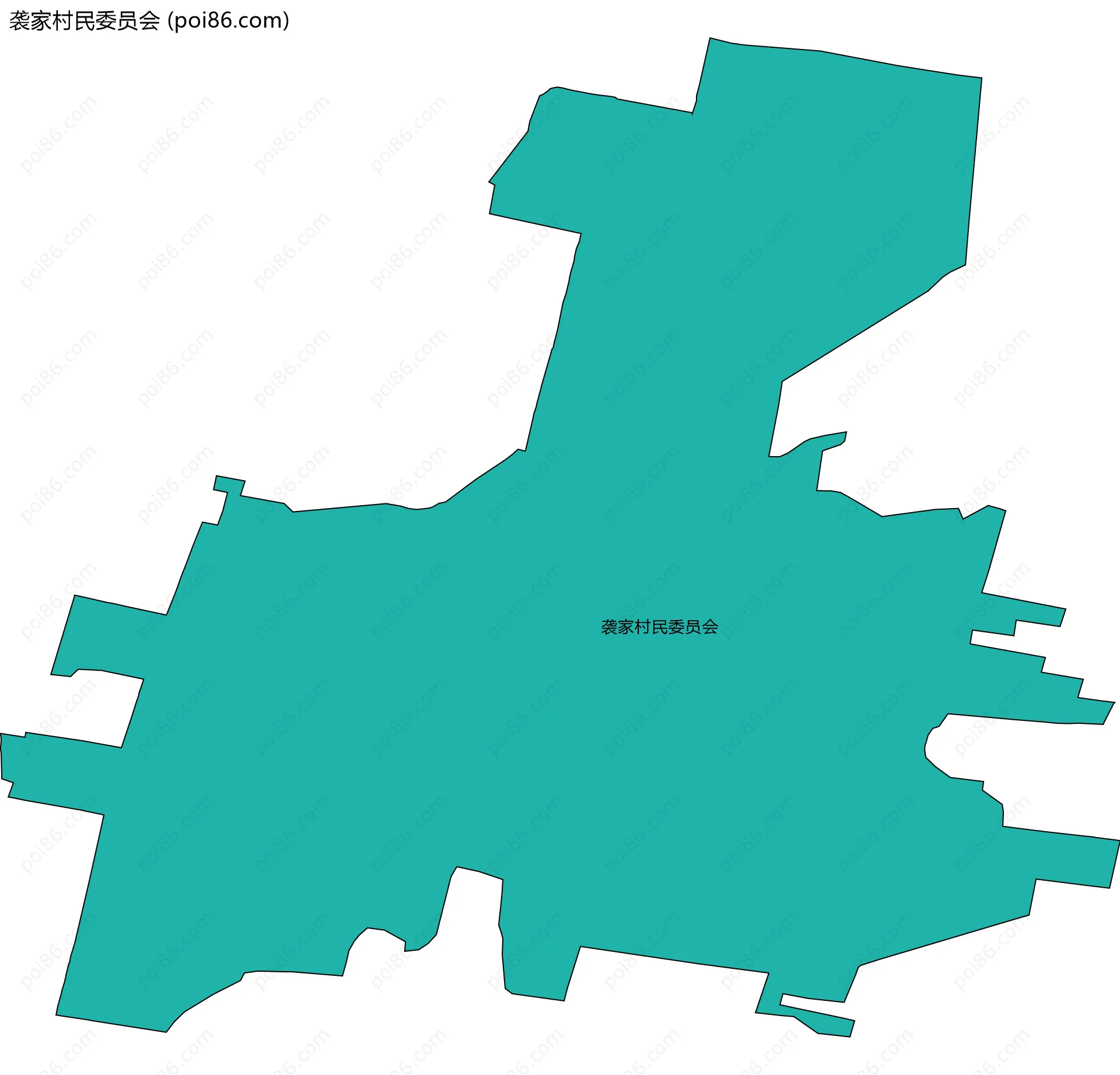 袭家村民委员会边界地图