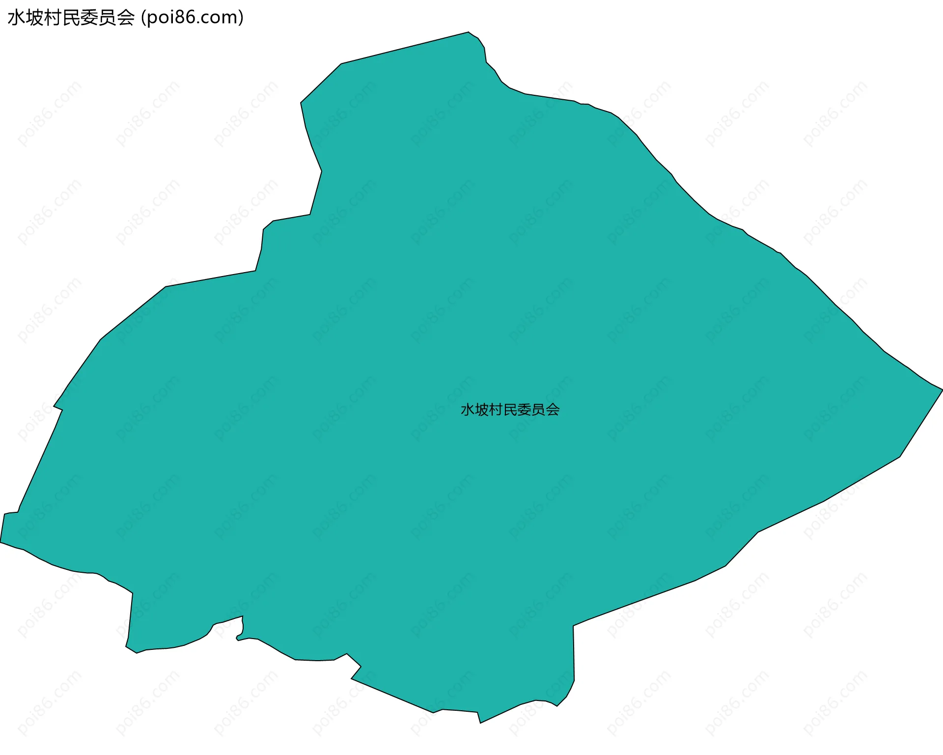 水坡村民委员会边界地图
