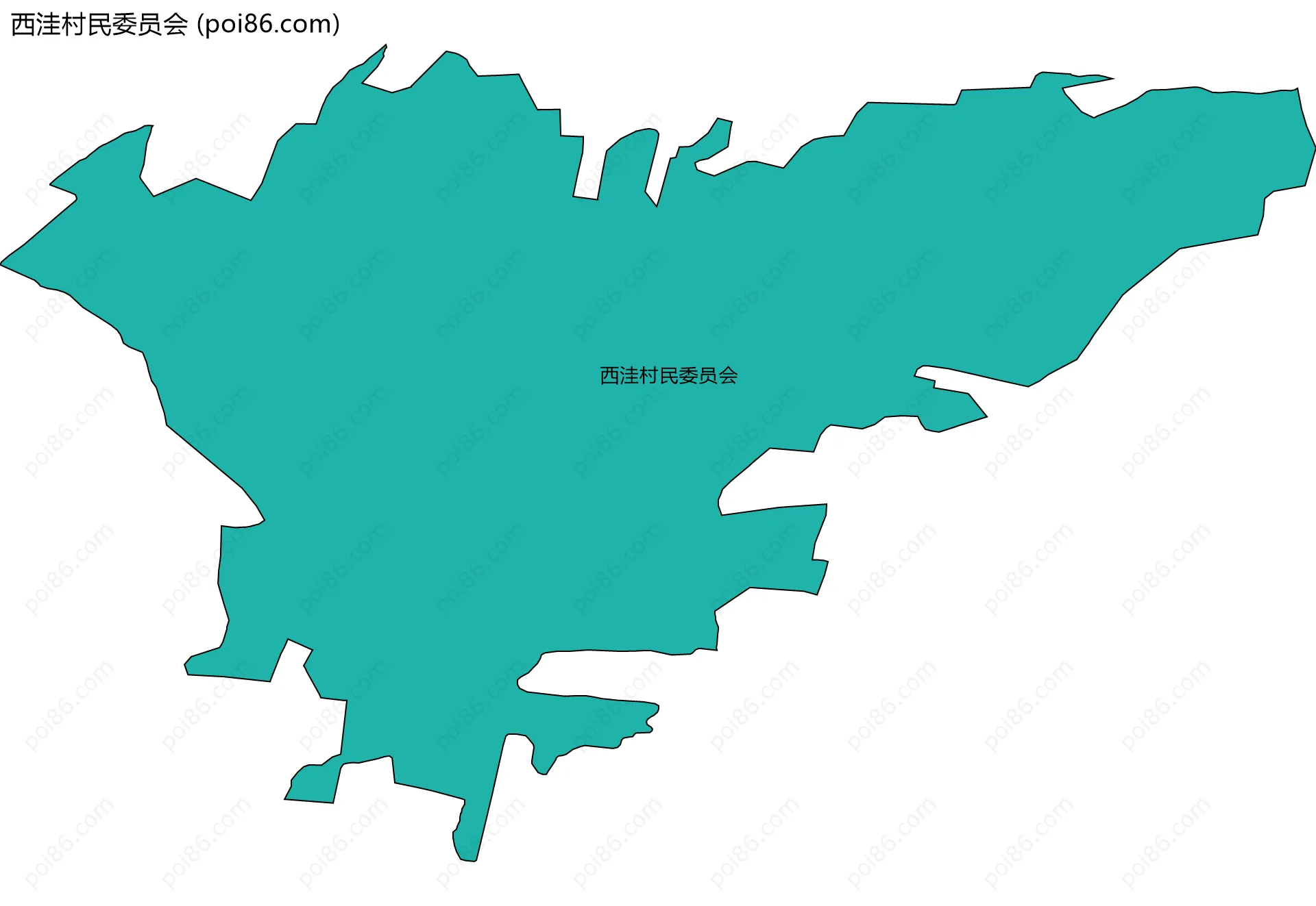 西洼村民委员会边界地图